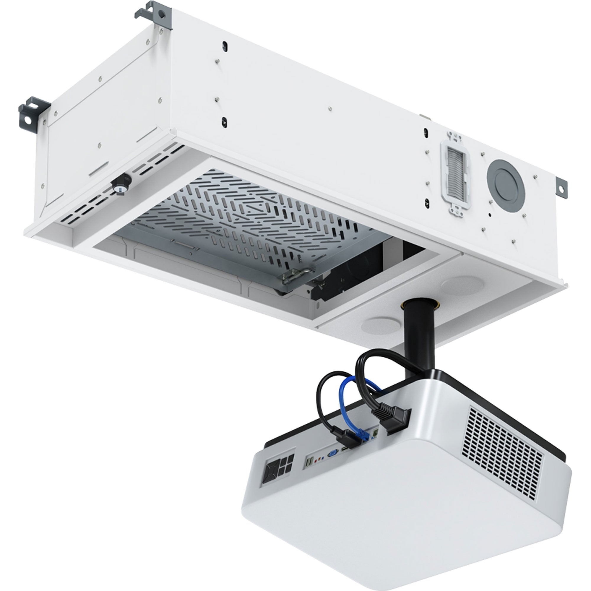FSR CB-12P+ Classroom Ceiling Enclosure with Projector Pole Mount