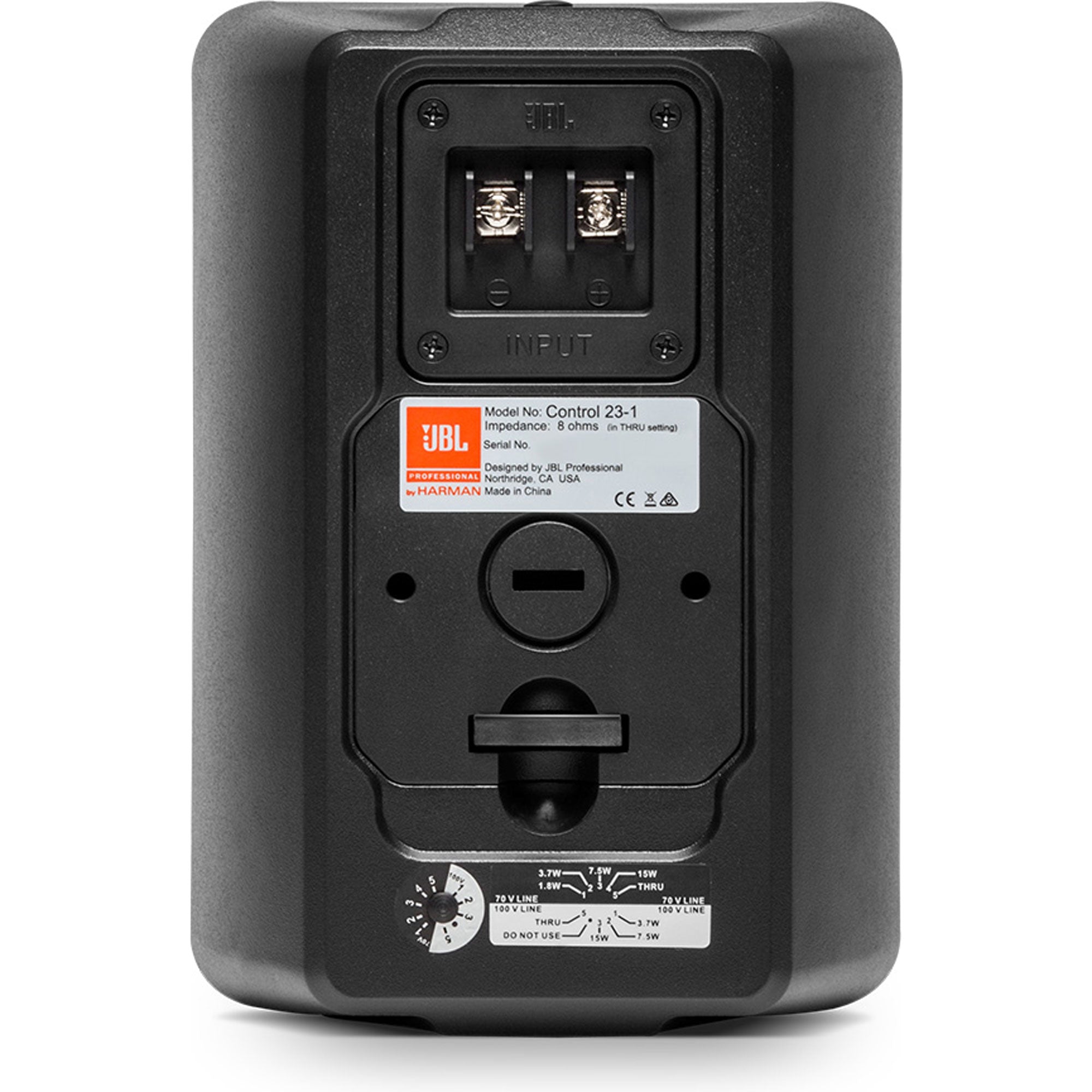 JBL Control 23-1L 3" 2-Way 8-Ohm Indoor/Outdoor Background/Foreground Speaker (Black, Pair)