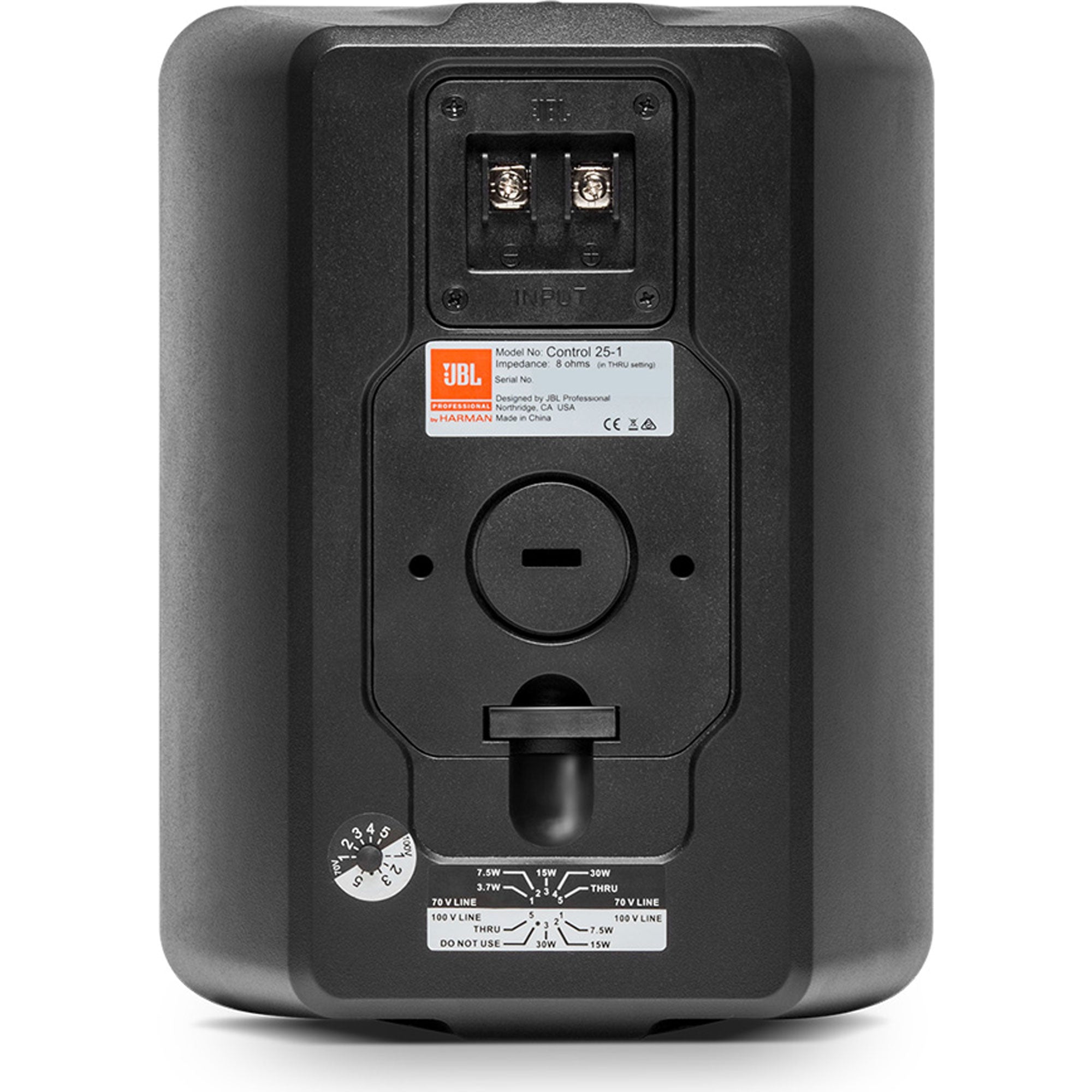 JBL Control 25-1L 5.25" Compact 8-Ohm Indoor/Outdoor Background/Foreground Speaker (Black, Pair)