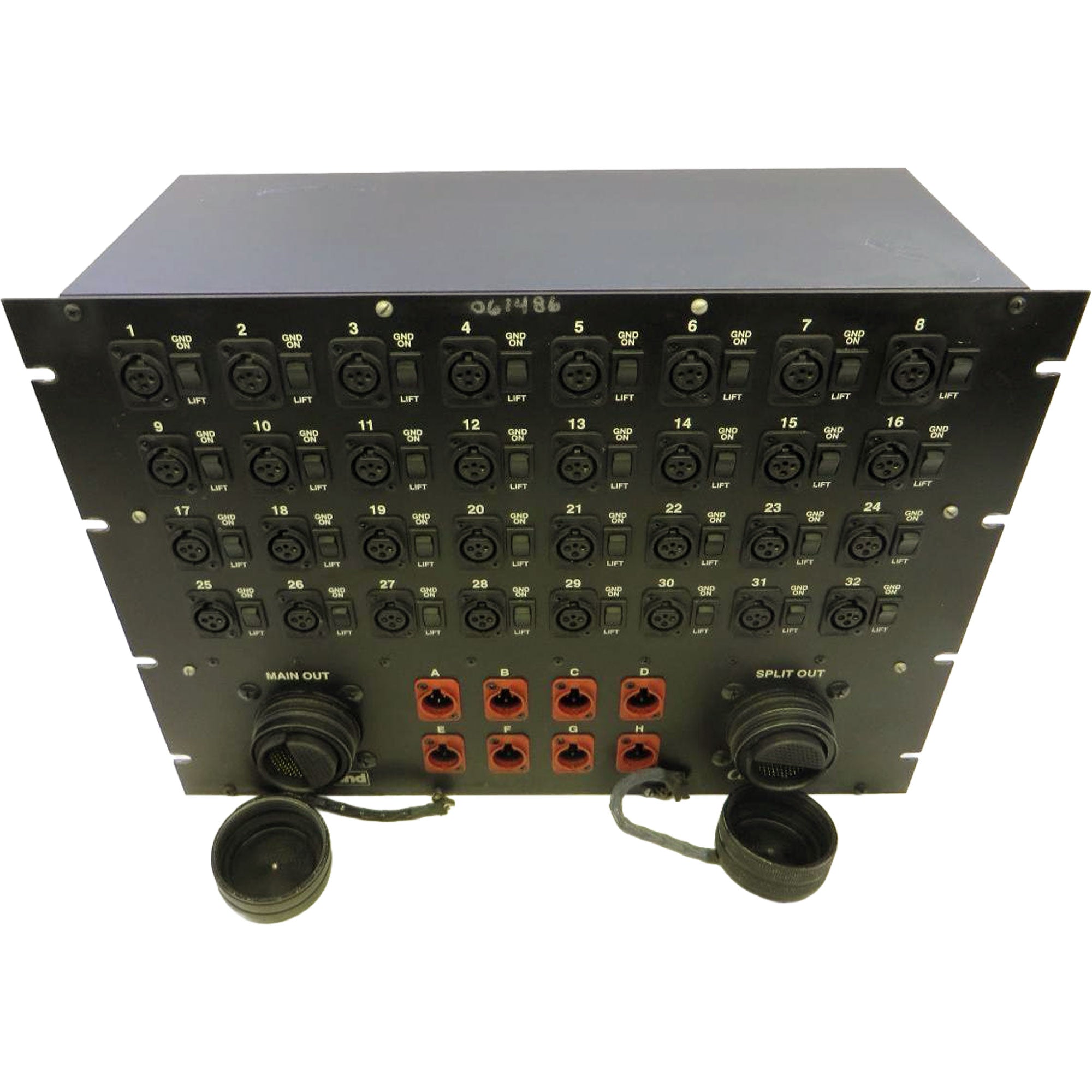 Whirlwind CSR40PRP 19" 8U Concert Series 32x8 Rack Panel, Parallel Split