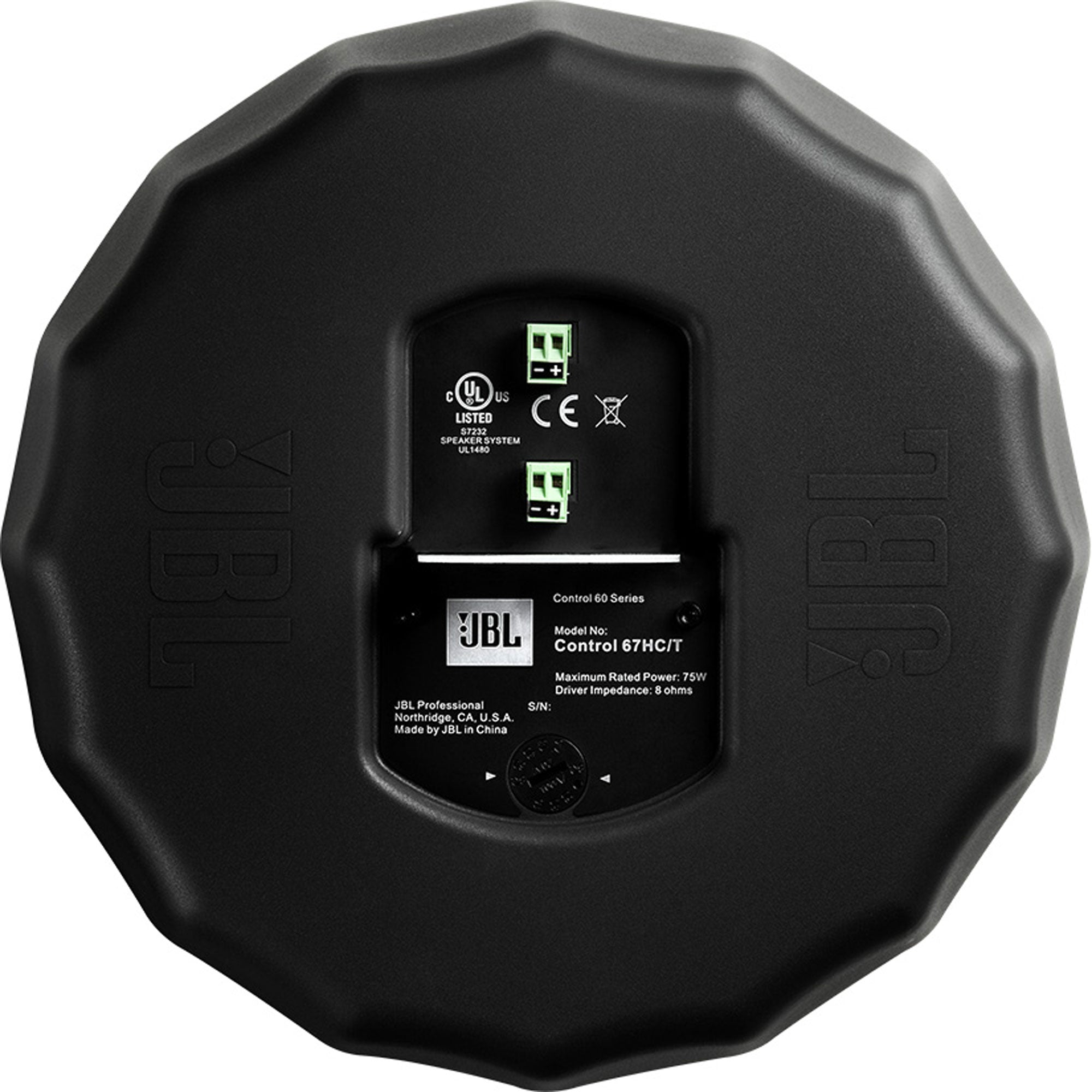 JBL Control 67HC/T 6.5" Narrow 75° Coverage High Ceiling Pendant Speaker (Black, Pair)