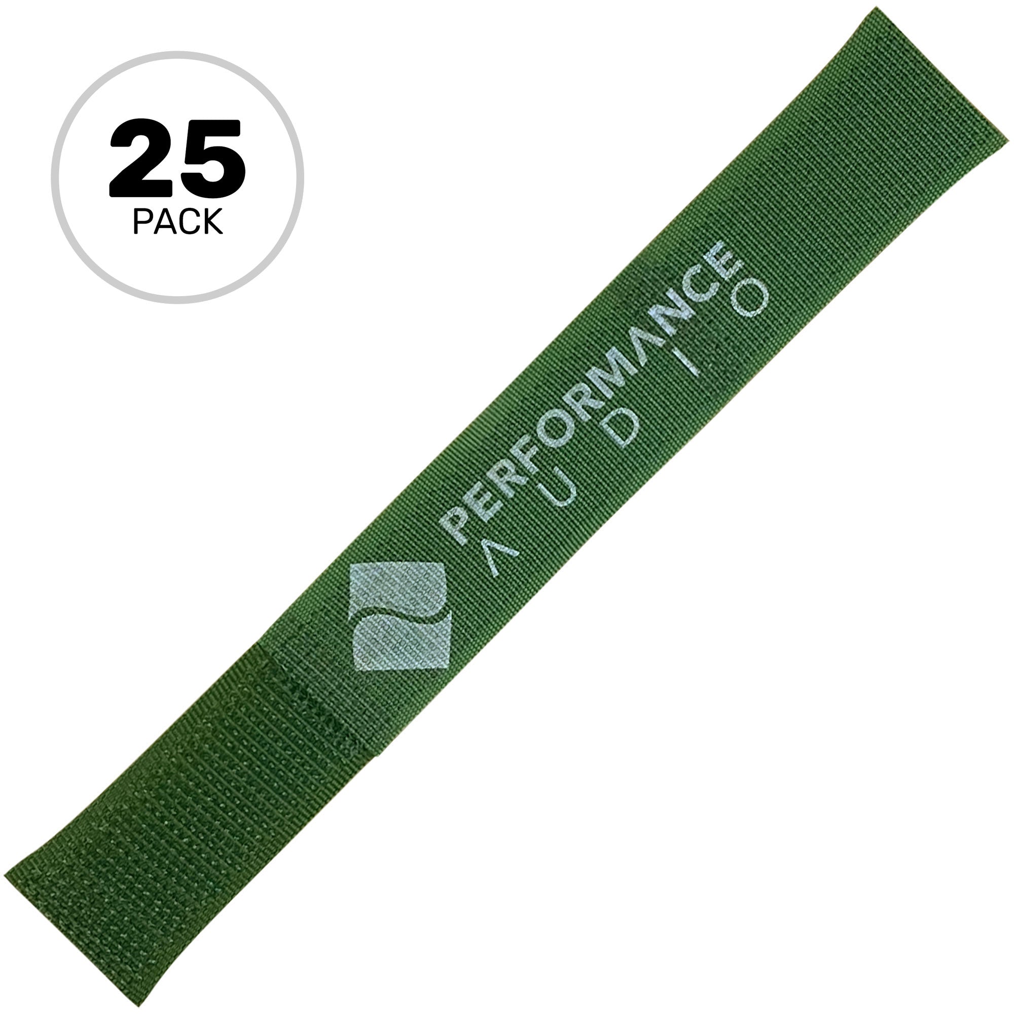 Cord-Lox 310-C Closed Loop Velcro Hook and Loop Cable Ties (1" x 10", Green, 25 Pack)