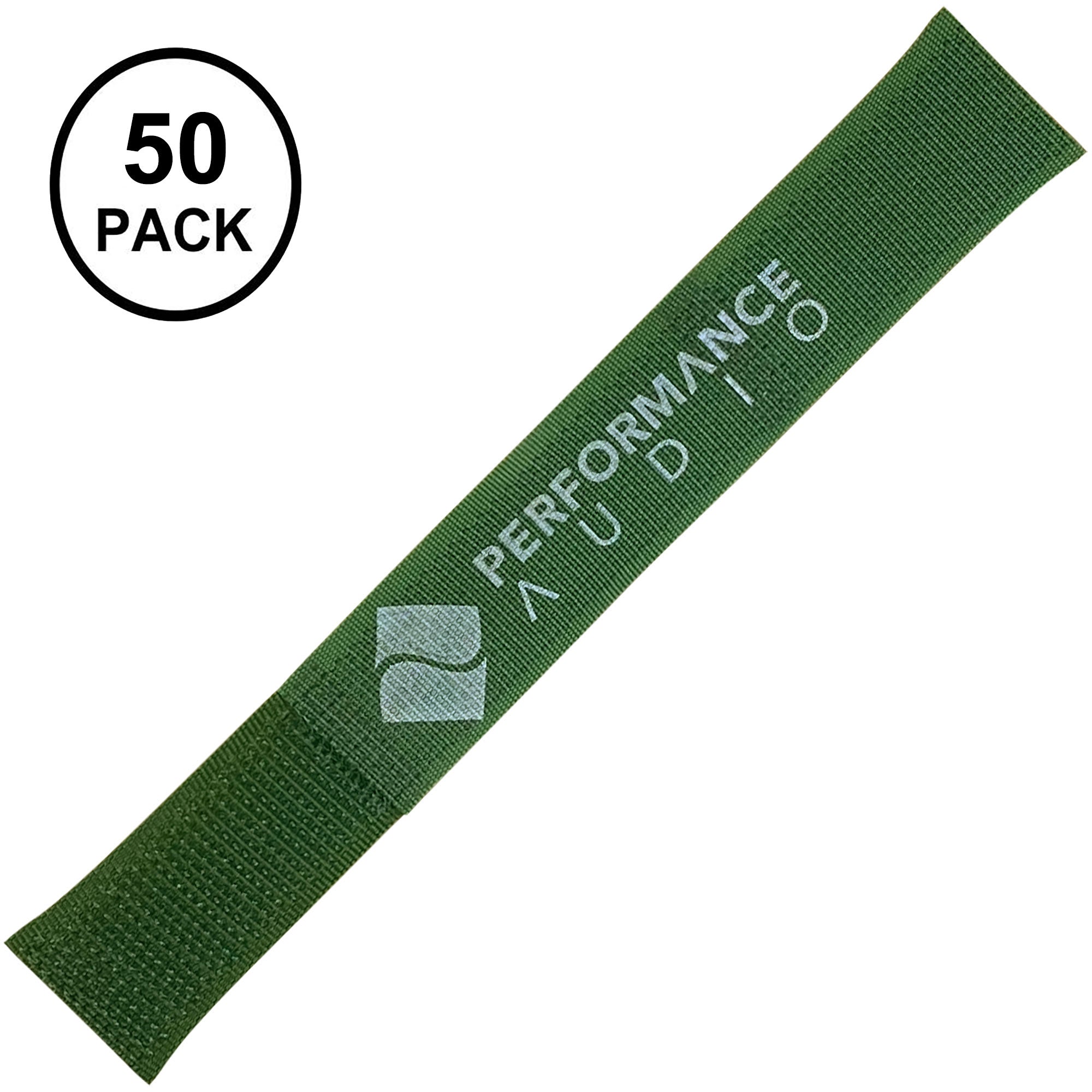 Cord-Lox 307-C Closed Loop Velcro Hook and Loop Cable Ties (1" x 7", Green, 50 Pack)