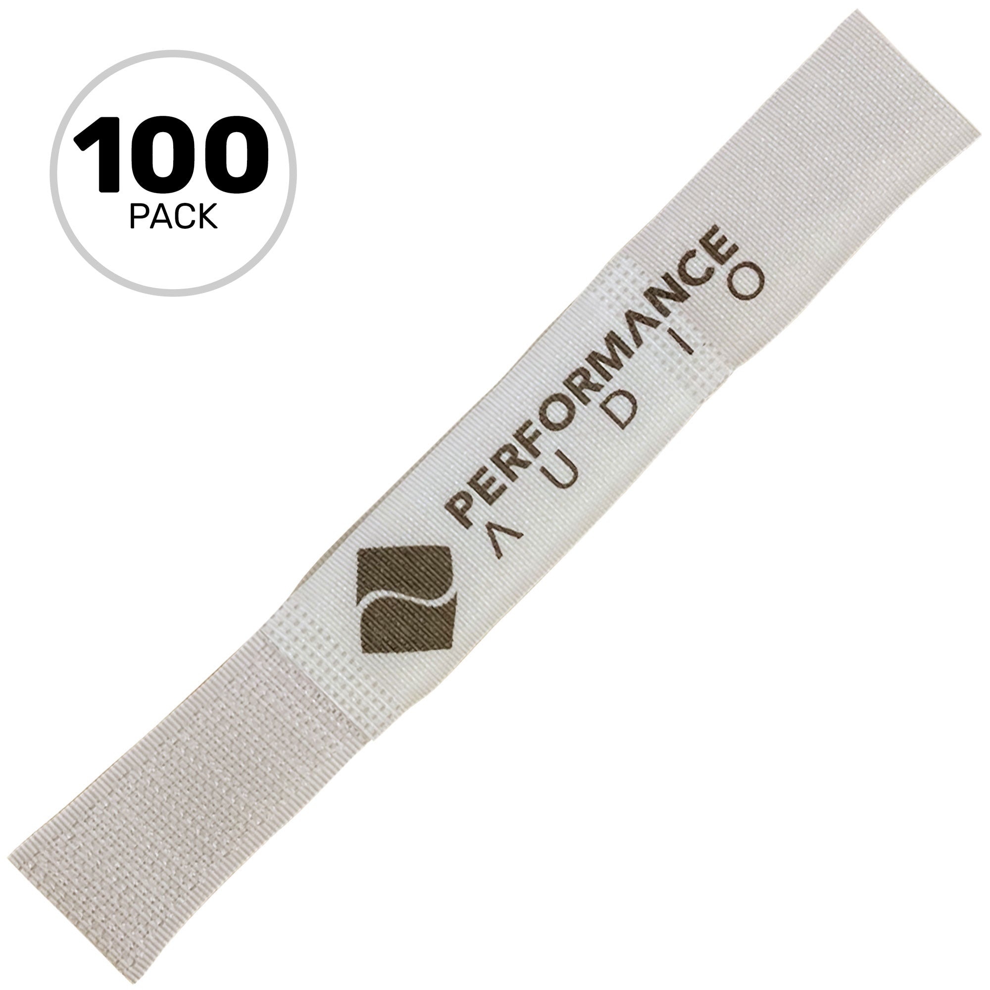 Cord-Lox 307-C Closed Loop Velcro Hook and Loop Cable Ties (1" x 7", White, 100 Pack)