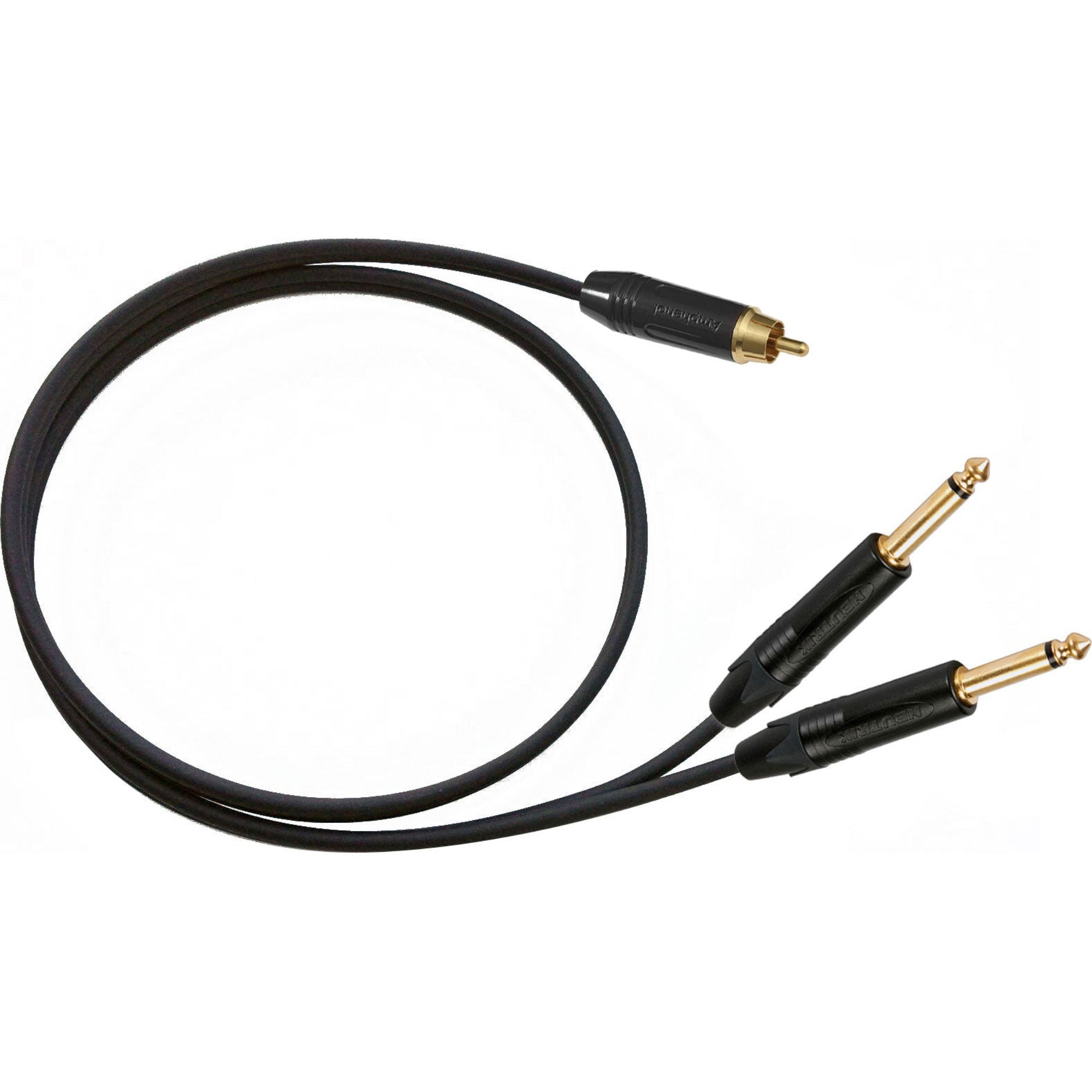 Custom Cables RCA to Dual 1/4" TS Y-Cable Splitter/Combiner Made from Mogami W2528 & Pro Connectors