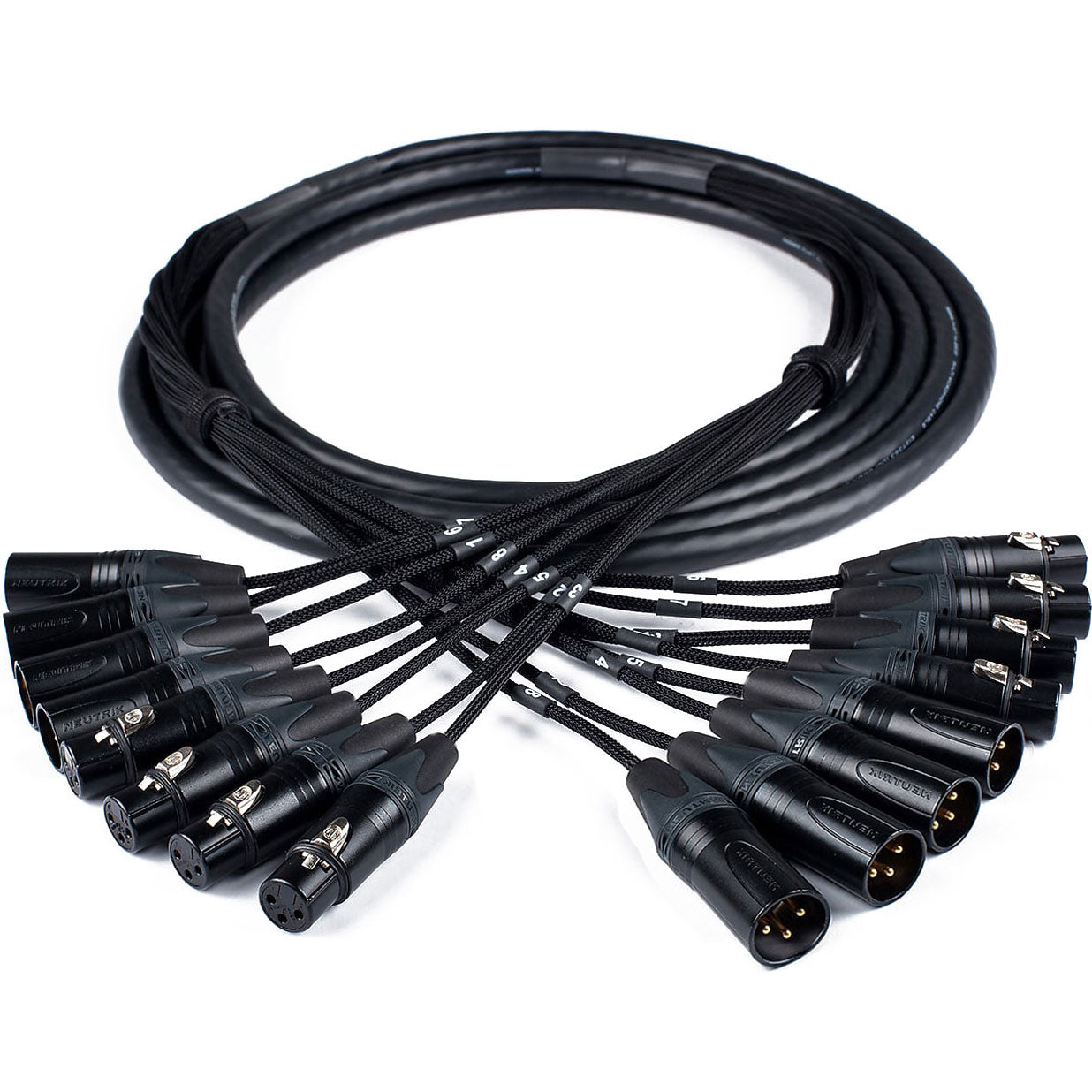 Custom Cables 8-Channel AES/EBU Digital Audio Snake Made from Mogami W3162 & Pro Connectors