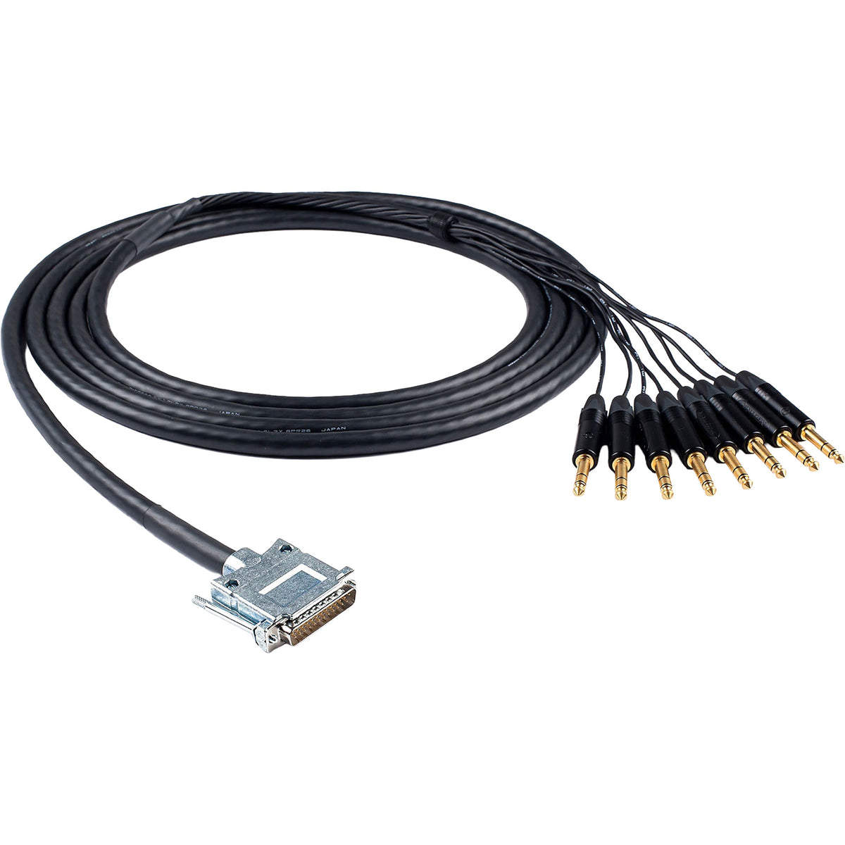 Custom Cables 8-Channel Audio Snake Made from Mogami W2932 & Pro Connectors (DB25 to 1/4" TRS)