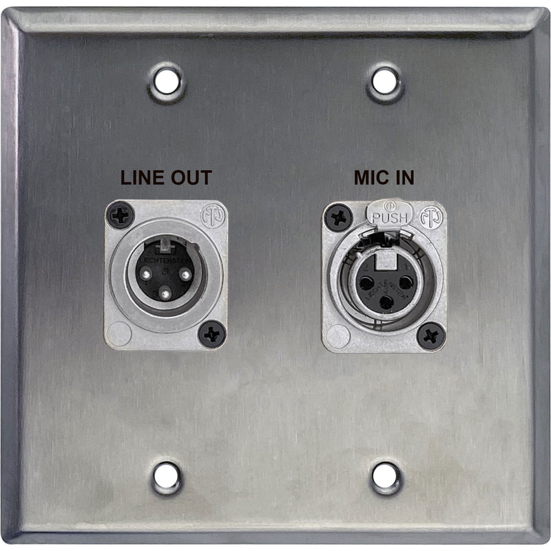 Custom Wall Plates 2-Gang 2-Hole Steel Wall Plate Assembled with Professional Connectors