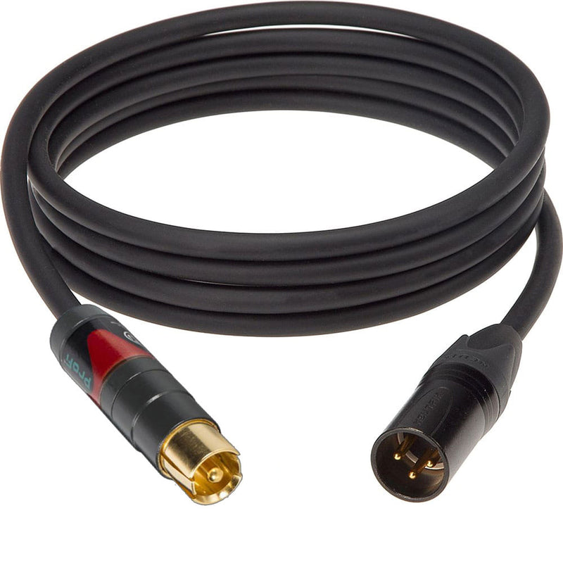 Custom Cables XLR to RCA Unbalanced Audio Cable Made from Canare LV-61S & Premium Connectors