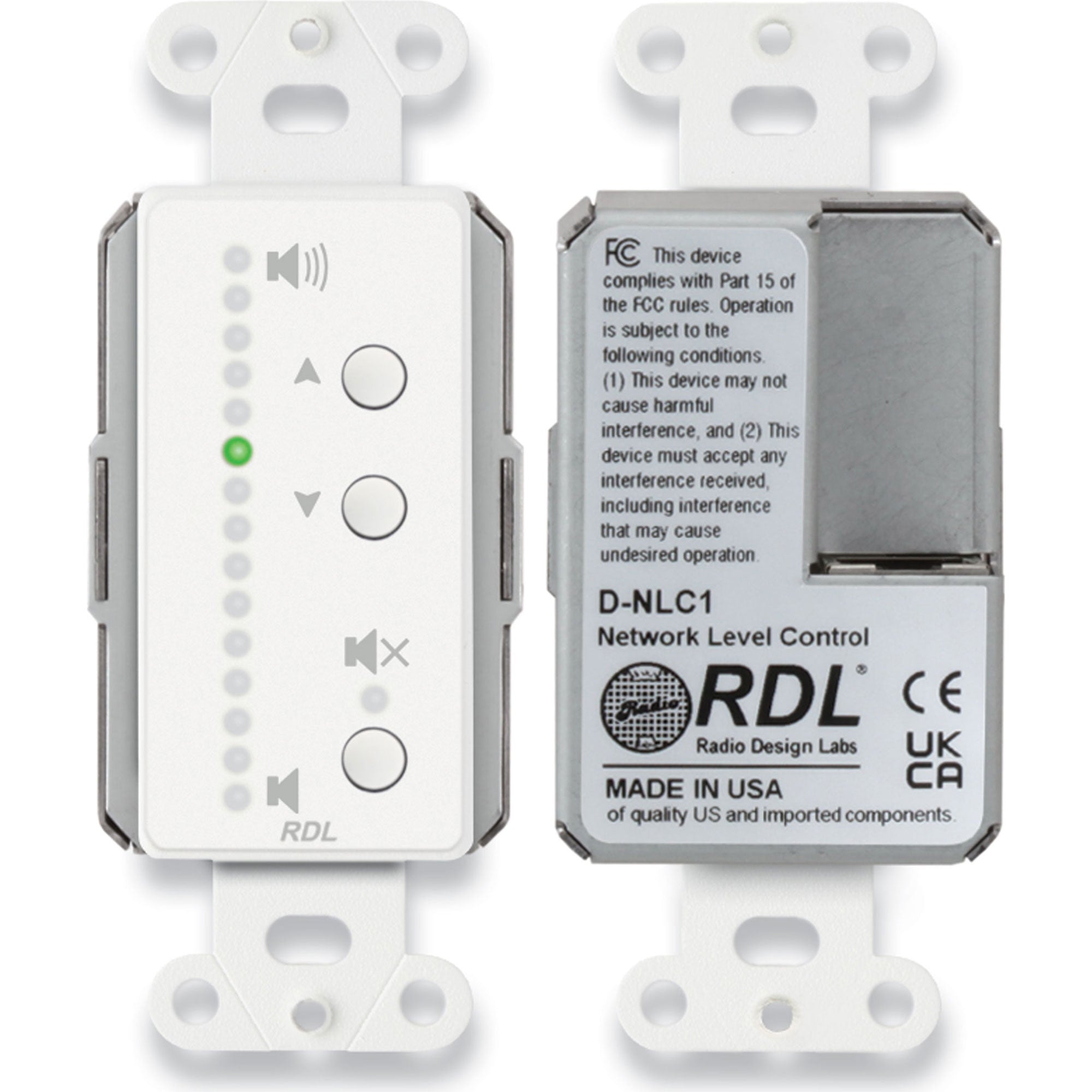 RDL D-NLC1 Network Remote Control with LEDS - Dante (White)