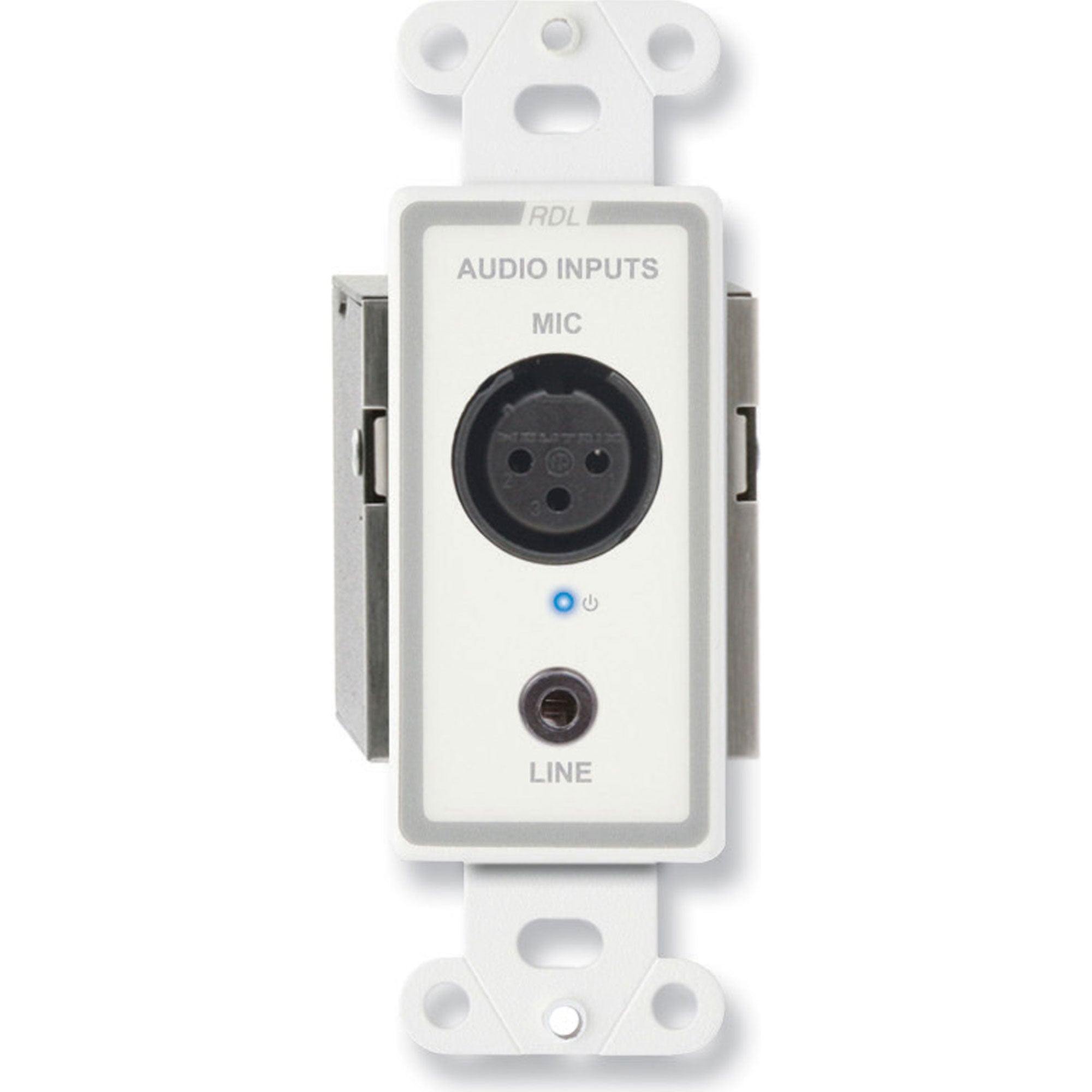 RDL D-TPS2AM Active Two-Pair Sender with XLR & 3.5mm Input on Decora Plate (White)