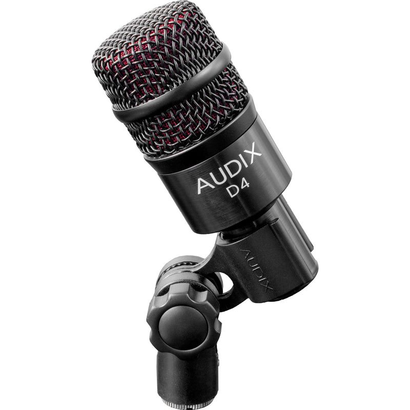 Audix D4 Hypercardioid Dynamic Drum and Instrument Microphone with FREE 20' XLR Cable
