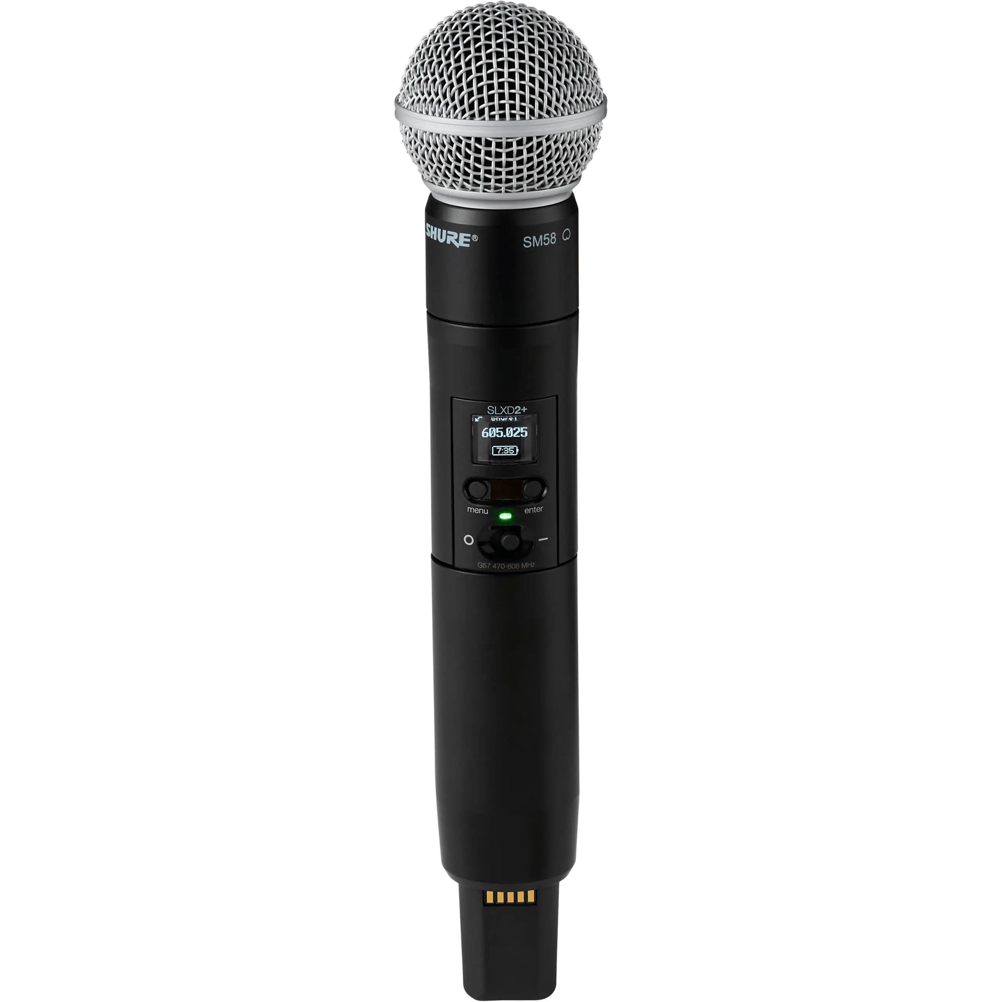 Shure SLXD25+/58 Digital Camera-Mount Wireless SM58 Handheld Mic System (G57: 470-608 MHz)
