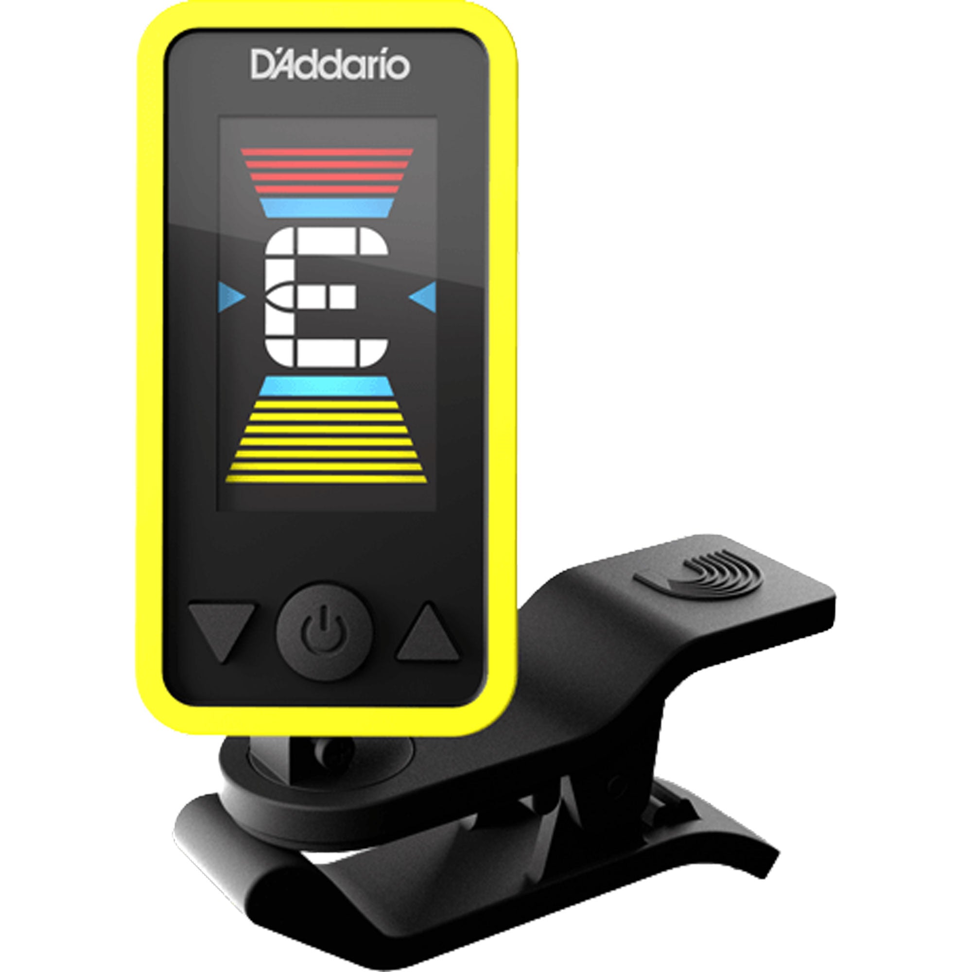 D'Addario PW-CT-17YL Eclipse Tuner Chromatic Headstock Tuner (Yellow)