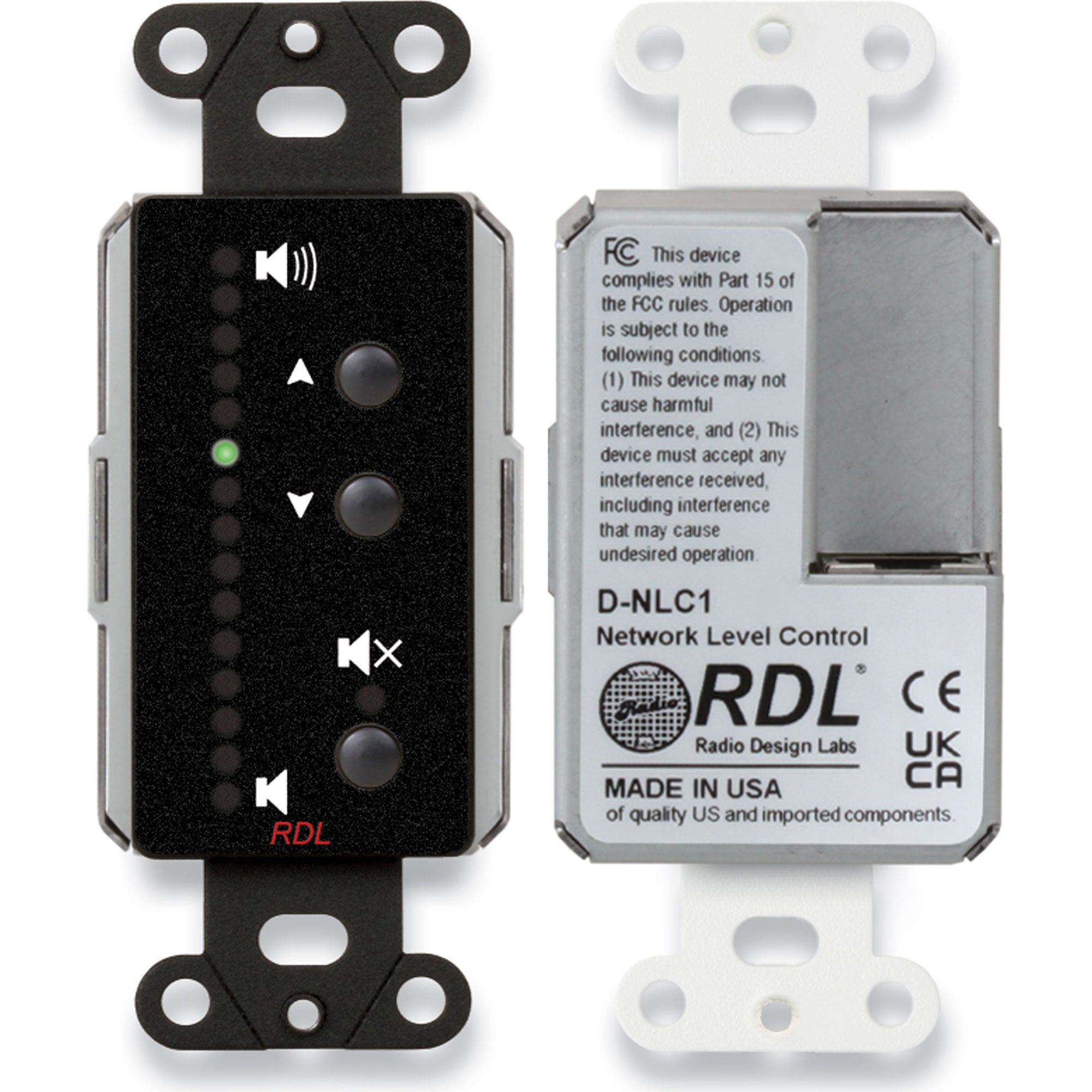 RDL DB-NLC1 Network Remote Control with LEDS - Dante (Black)