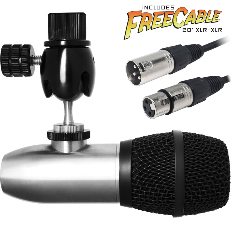 Earthworks DM6 SeisMic Supercardioid Condenser Kick Drum Microphone with FREE 20' XLR Cable