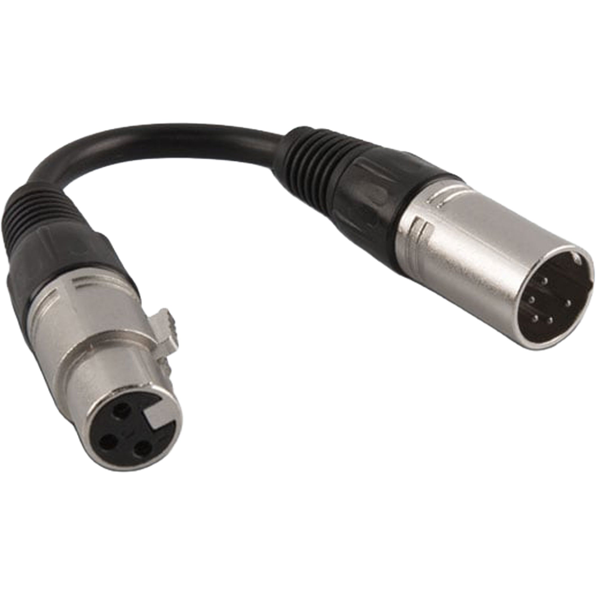 Chauvet DJ DMX3F5M 3-Pin Female to 5-Pin Male DMX Cable (6") Image 1