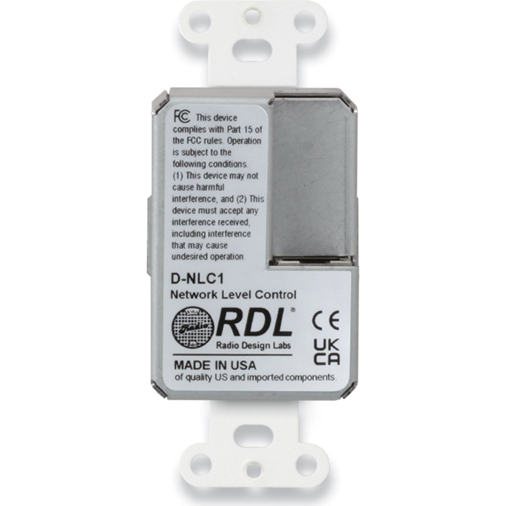 RDL DS-NLC1 Network Remote Control with LEDS - Dante (Stainless Steel)