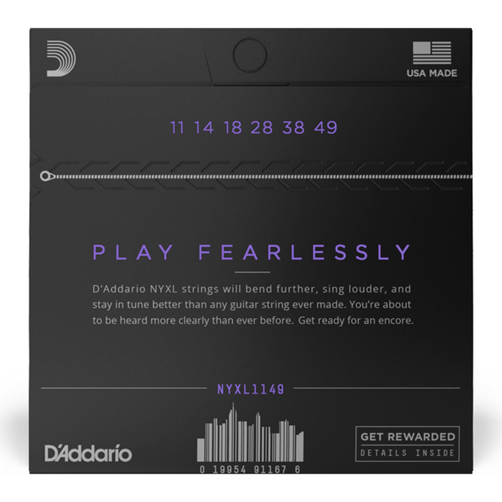 D'Addario NYXL1149 Medium NYXL Nickel Wound Electric Guitar Strings (6-String Set, 11-49)