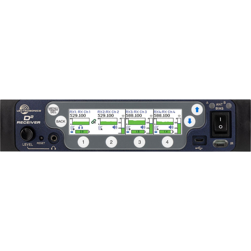Lectrosonics DSQD 4-Channel Digital Wireless Receiver (AES3)