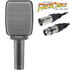 Sennheiser e 609 Silver Supercardioid Dynamic Instrument Microphone with FREE 20' XLR Cable Image 1