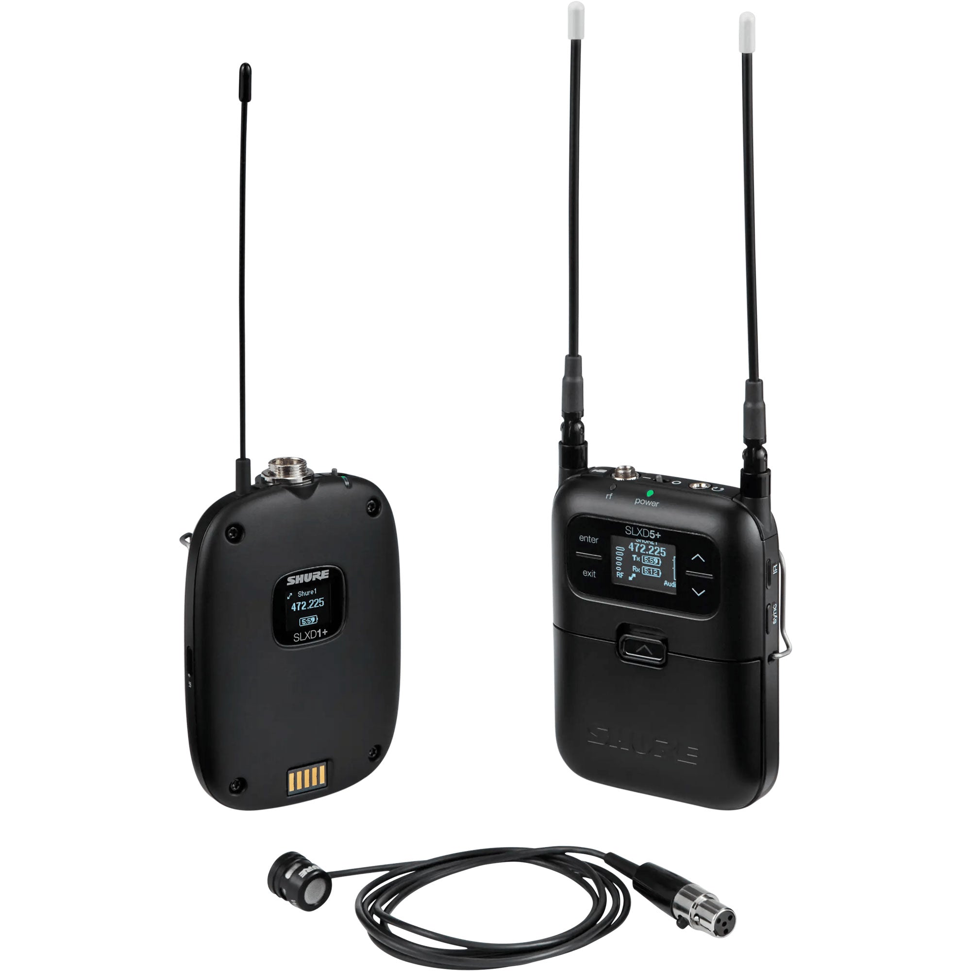 Shure SLXD15+/85M Digital Camera-Mount Wireless Cardioid Lavalier Mic System (G57: 470-608 MHz)