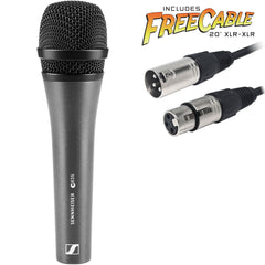 Sennheiser e 835 Handheld Cardioid Dynamic Vocal Microphone with FREE 20' XLR Cable Image 1