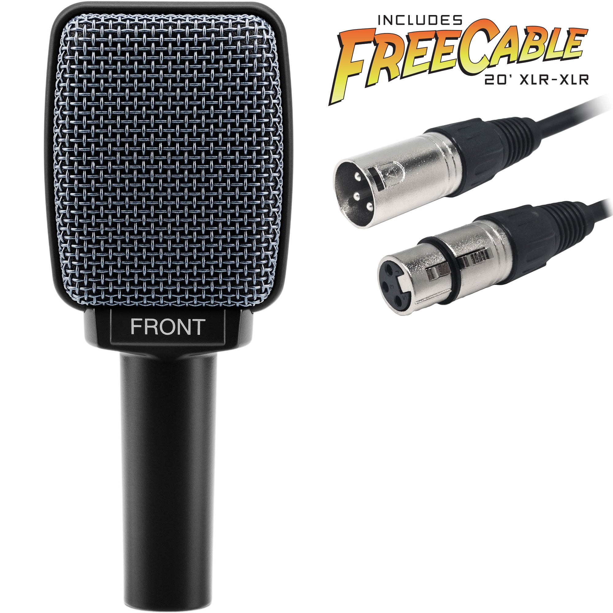 Sennheiser e 906 Supercardioid Dynamic Instrument Microphone with FREE 20' XLR Cable