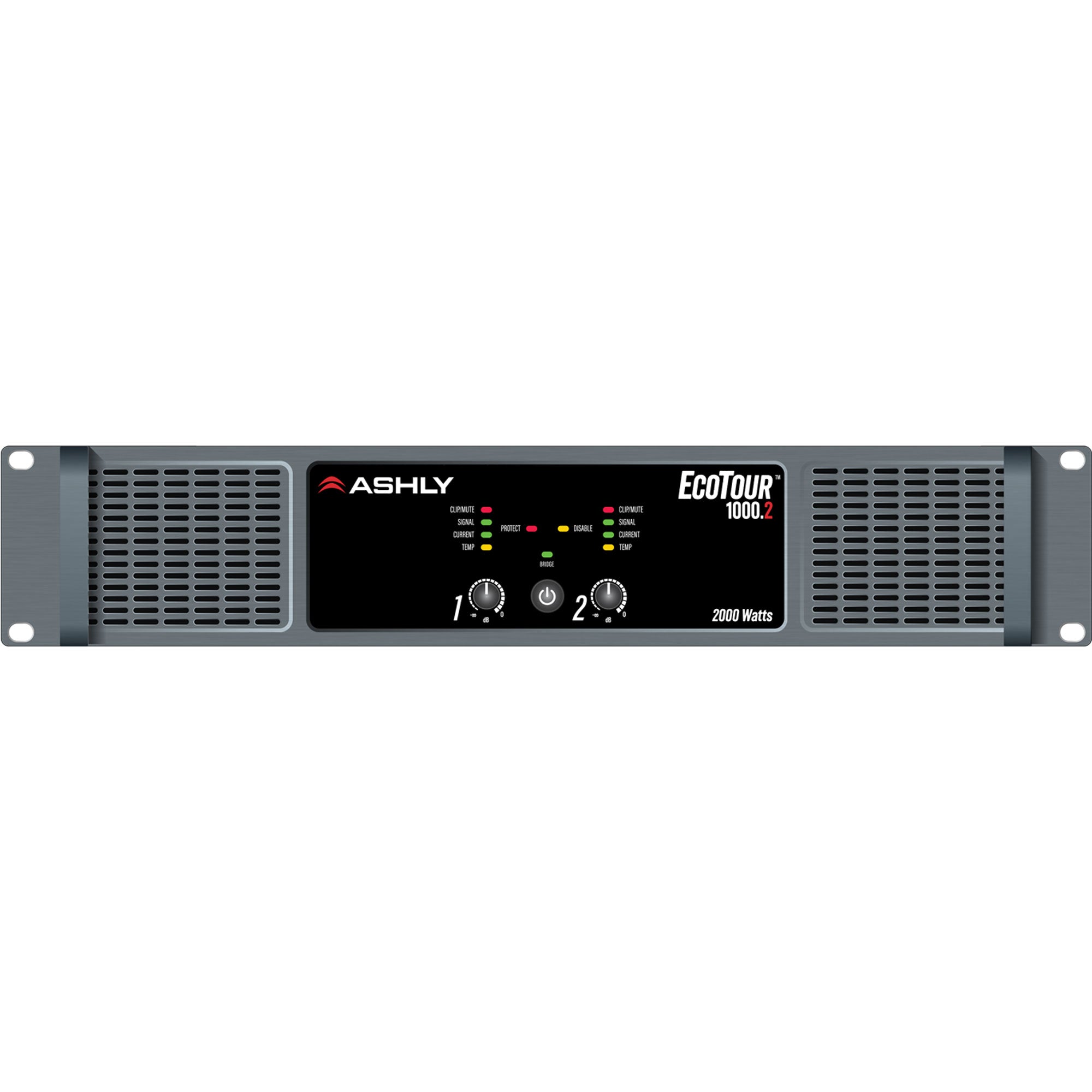 Ashly EcoTour 1000.2 High-Efficiency 2-Channel 2000W Touring Power Amplifier