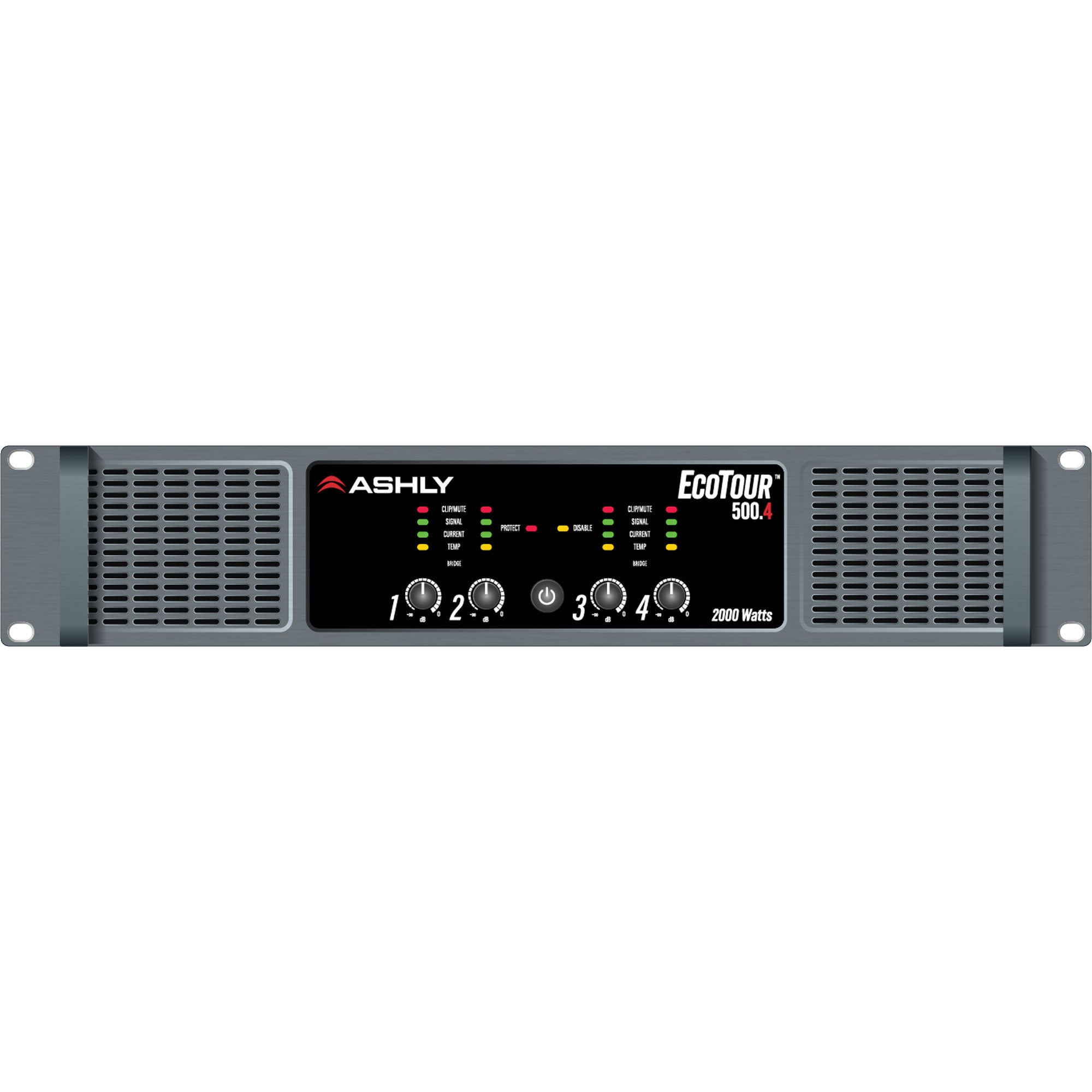 Ashly EcoTour 500.4 High-Efficiency 4-Channel 2000W Touring Power Amplifier