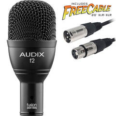Audix f2 Dynamic Hypercardioid Instrument Microphone with FREE 20' XLR Cable Image 1