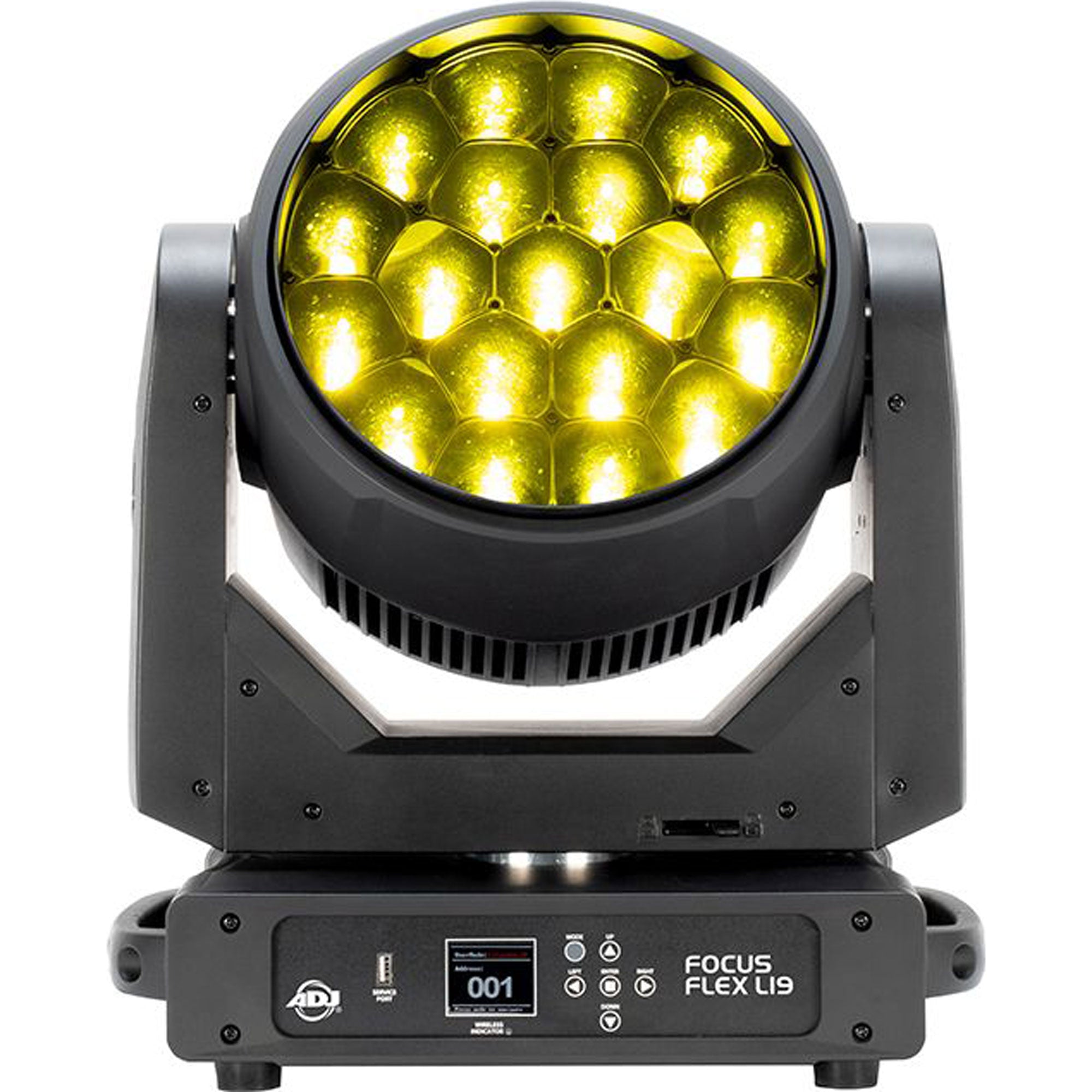 American DJ Focus Flex L19 RGBL LED Moving Head Wash Light Fixture with Pixel Effects