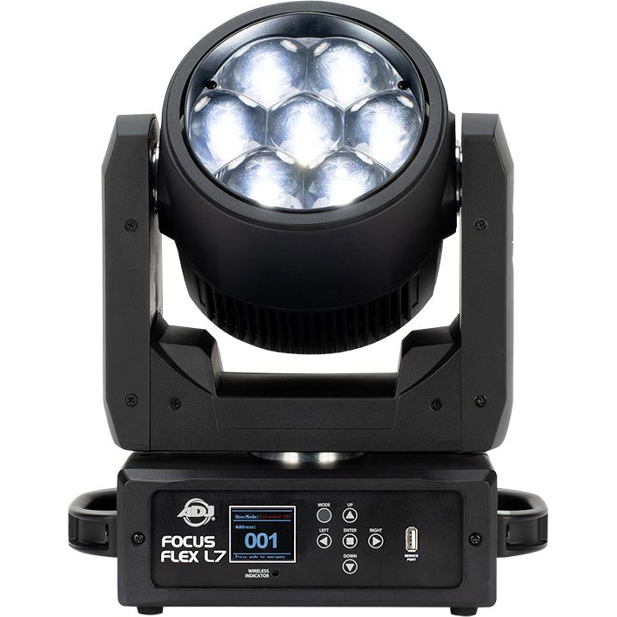 American DJ Focus Flex L7 RGBW LED Moving Head Wash Light Fixture with Pixel Effects