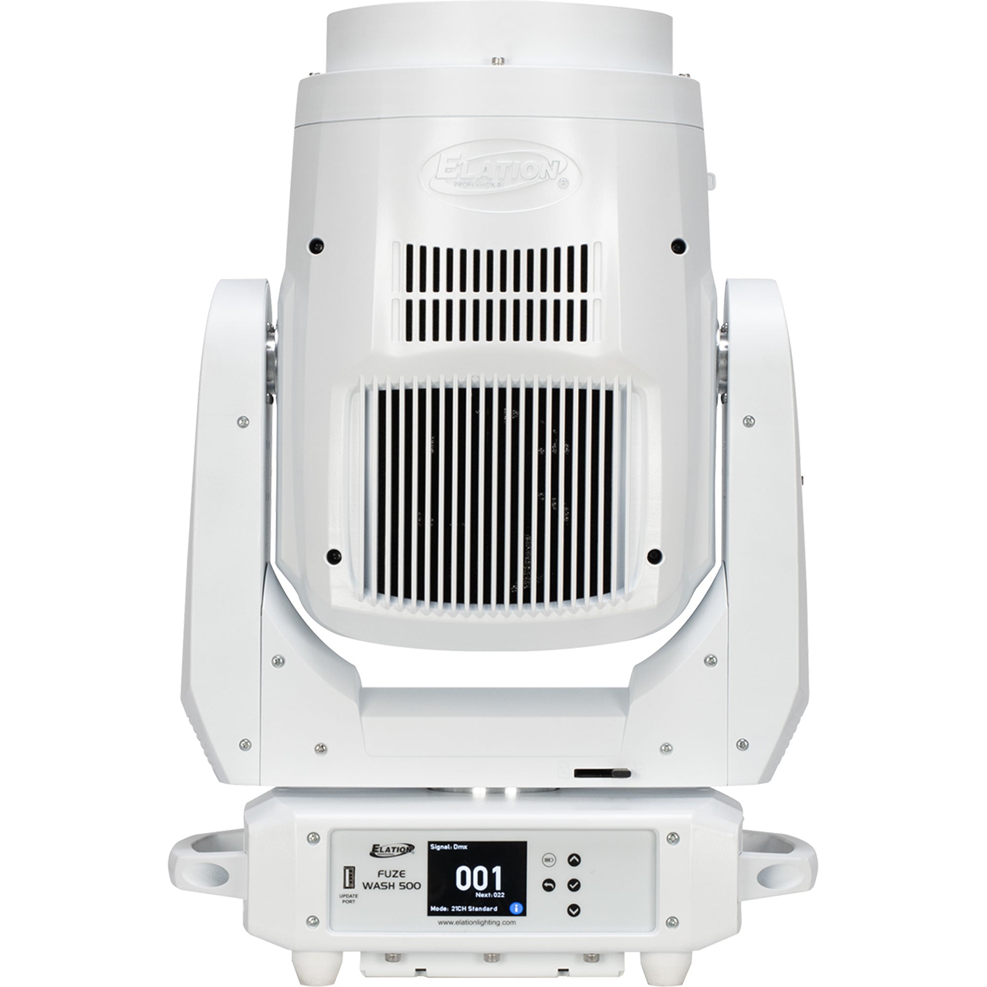 Elation FUZE WASH 500 Moving Head RGBMA LED Wash Light Fixture with Zoom (White)