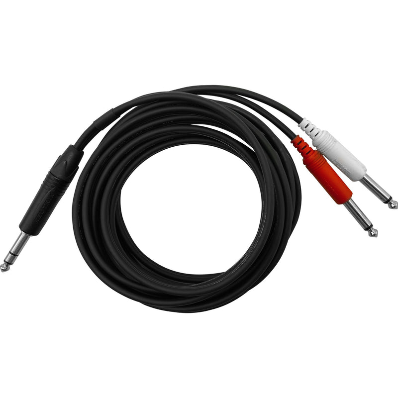 Performance Audio Insert Cable 1/4" Male TRS Stereo to Dual 1/4" Male TS Mono (3')