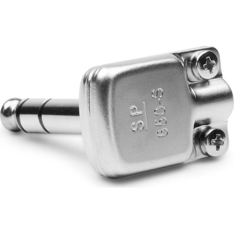 SquarePlug SP650-S Compact Pancake Right-Angle 1/4" TRS Stereo Cable Plugs (Matte Nickel, 10 Pack)