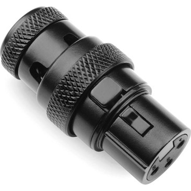 SquarePlug SPXA-FBK Low-Profile 90° Heavy-Duty Metal 3-Pin Female XLR Connector (Black)