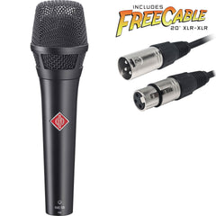 Neumann KMS 105 Supercardioid Condenser Handheld Microphone with FREE 20' XLR Cable (Black) Image 1