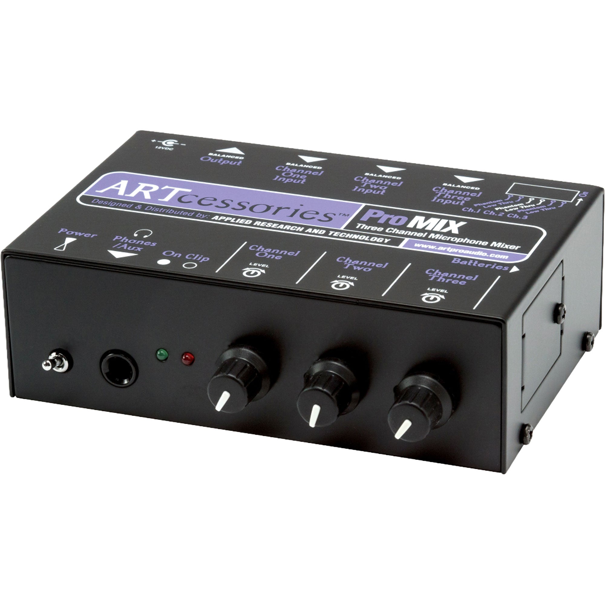 ART ProMIX 3-Channel Portable Mono Microphone Submixer