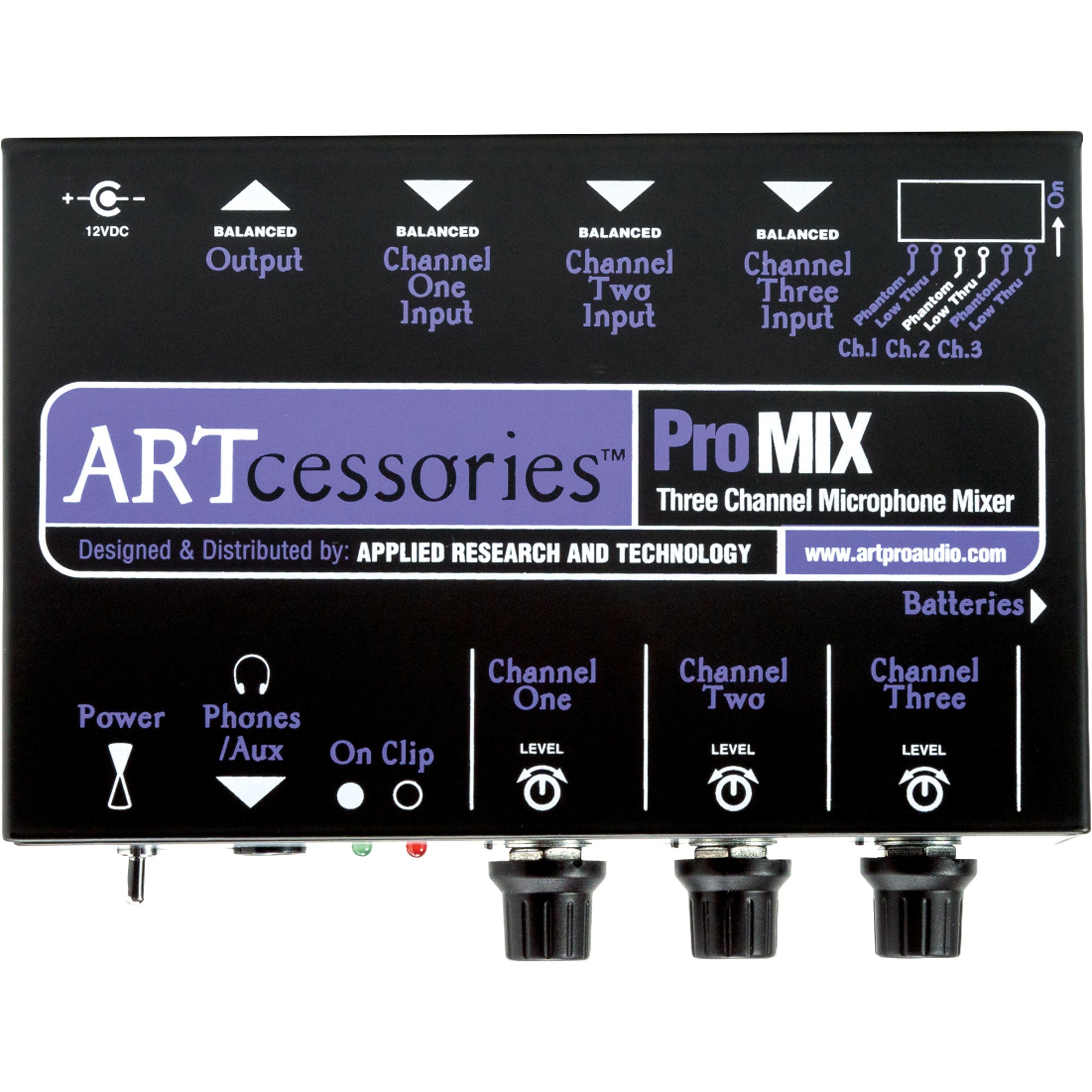 ART ProMIX 3-Channel Portable Mono Microphone Submixer