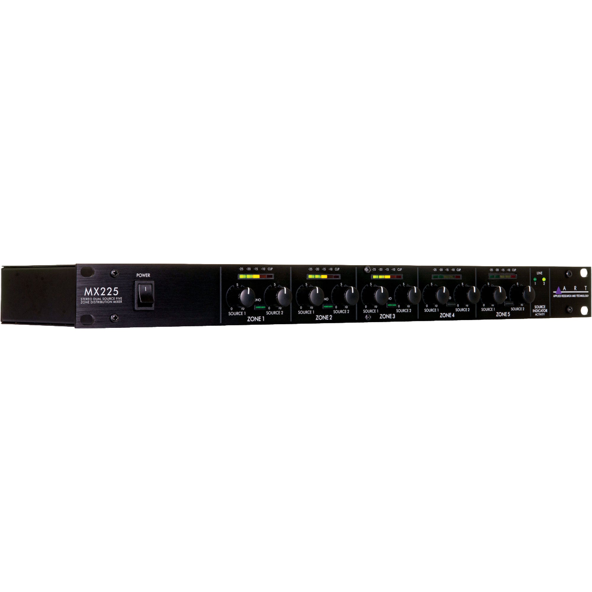 ART MX225U Stereo Dual-Source 5-Zone Distribution Mixer