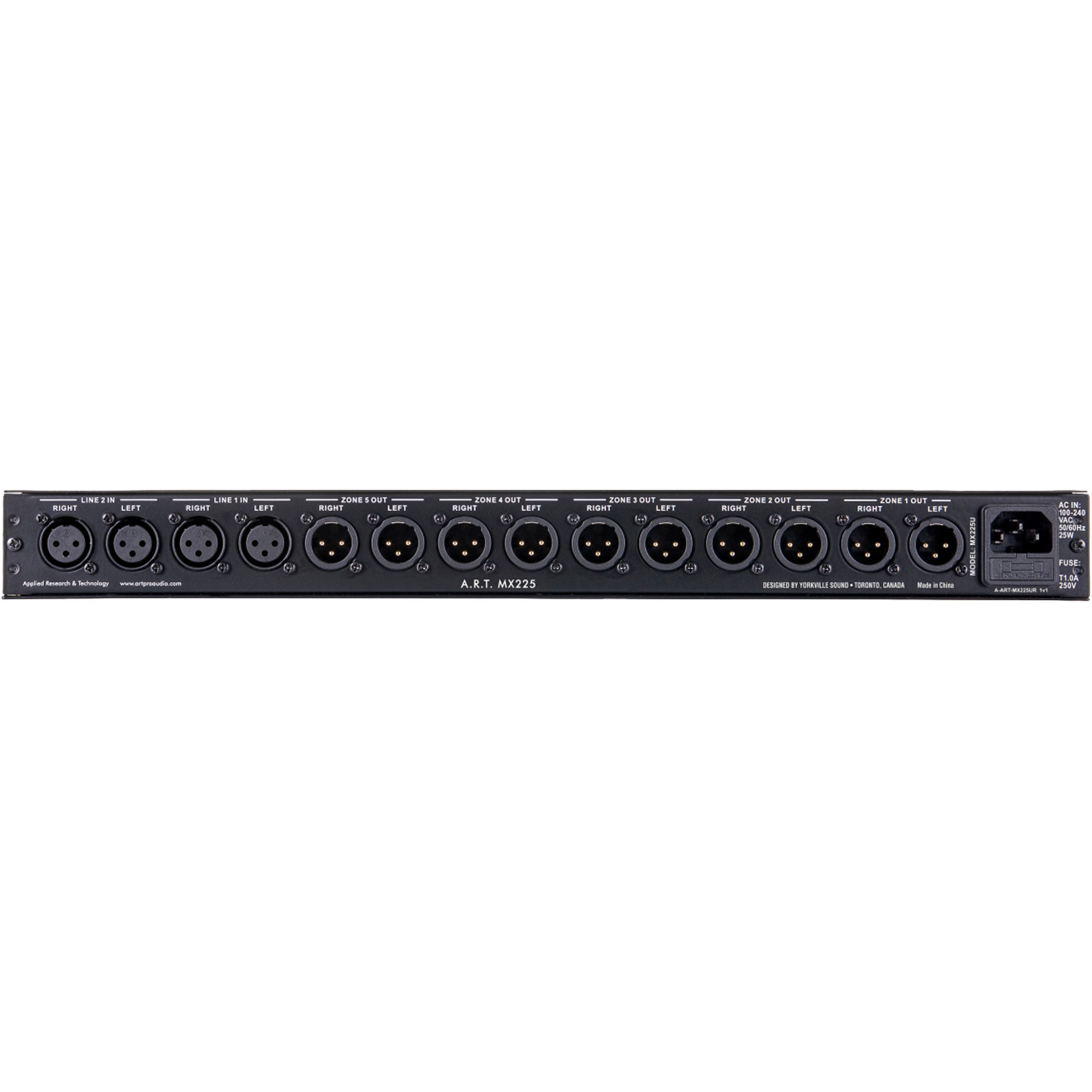 ART MX225U Stereo Dual-Source 5-Zone Distribution Mixer