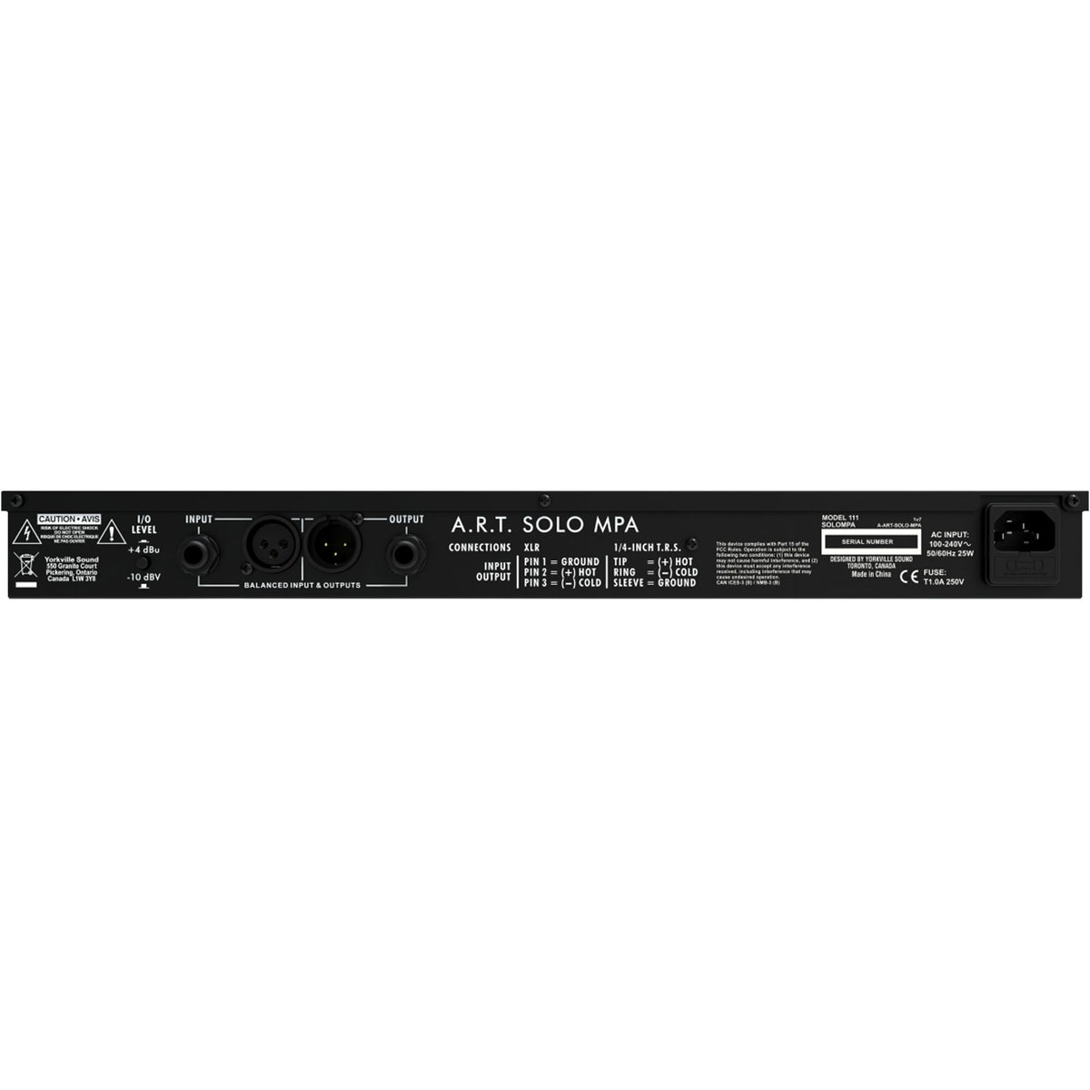 ART Solo MPA Multivoice Tube Microphone Preamplifier