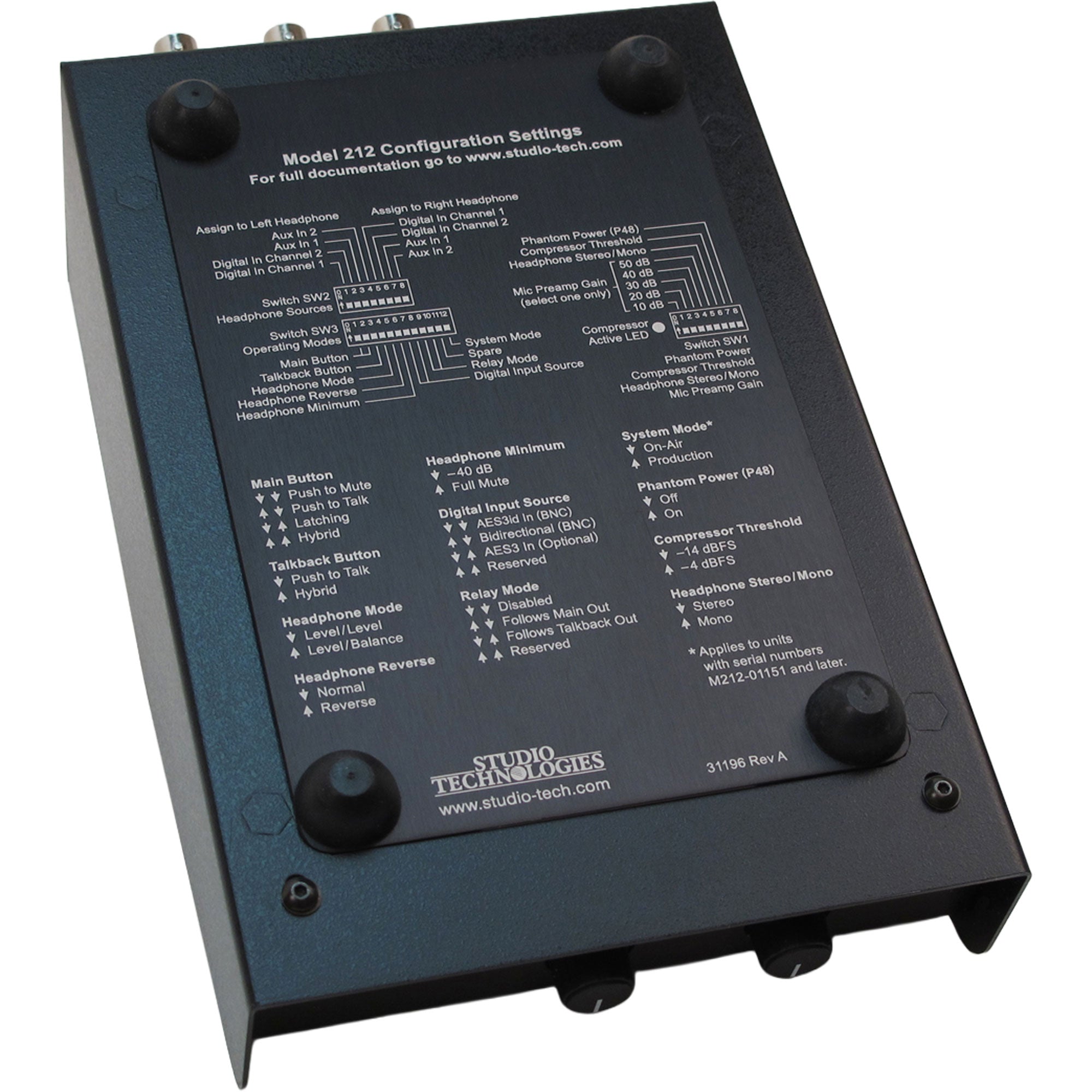 Studio Technologies Model 212 Announcer's Console
