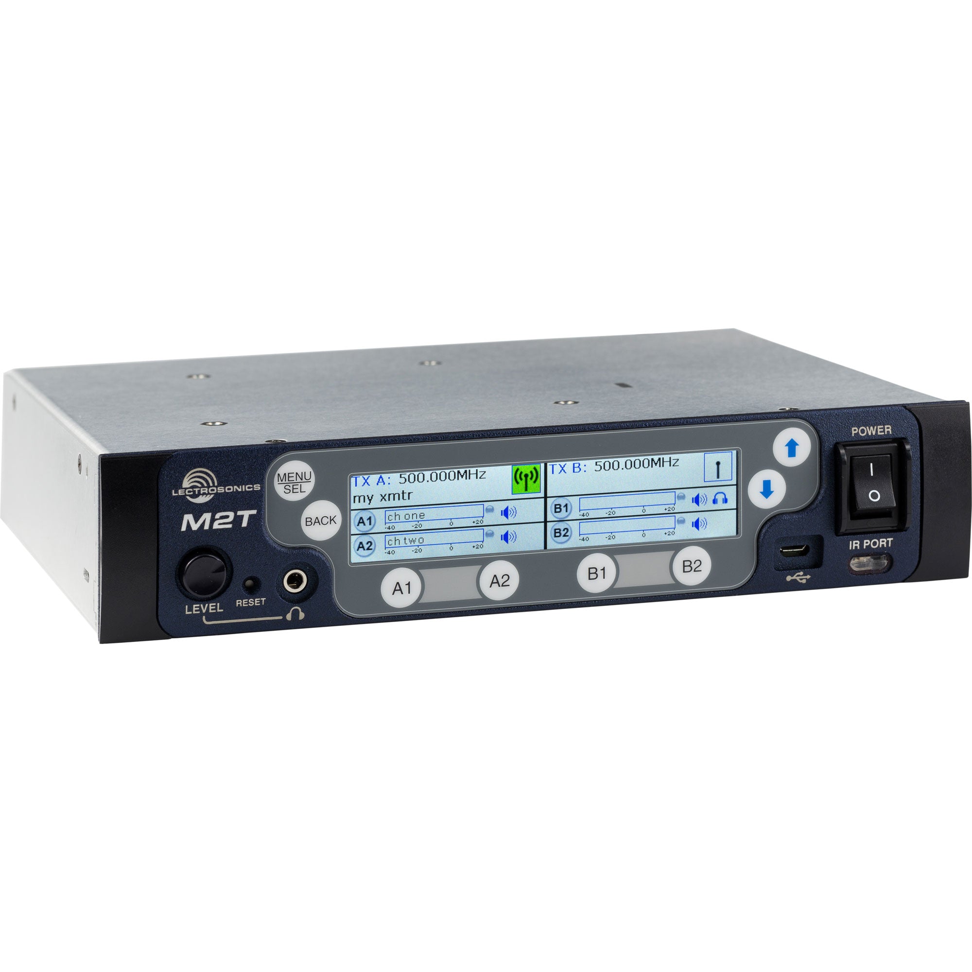 Lectrosonics M2T Digital IEM/IFB Half-Rack Transmitter with Dante (470 to 608 MHz)
