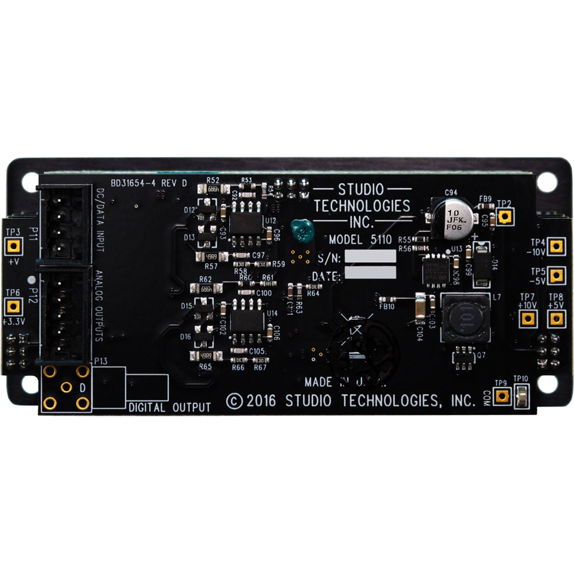 Studio Technologies Model 5110 Mic/Line Input Module (SMPTE, Analog Only)
