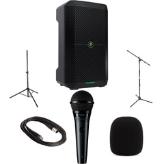 Mackie Thump Go PA Bundle with Speaker Stand, Microphone, Mic Stand, and Accessories Image 1
