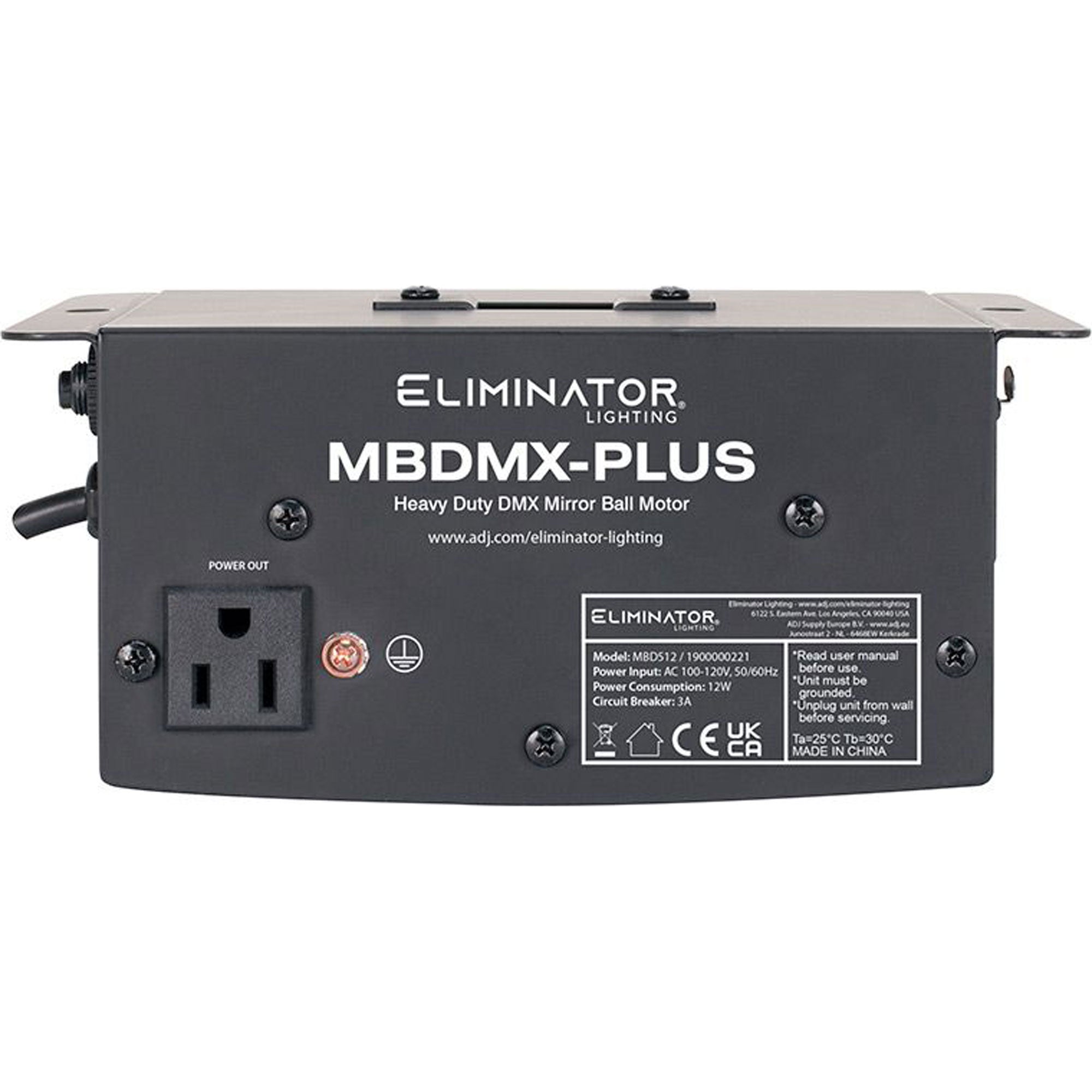 Eliminator Lighting MBDMX-PLUS Heavy-Duty DMX Mirror Ball Motor