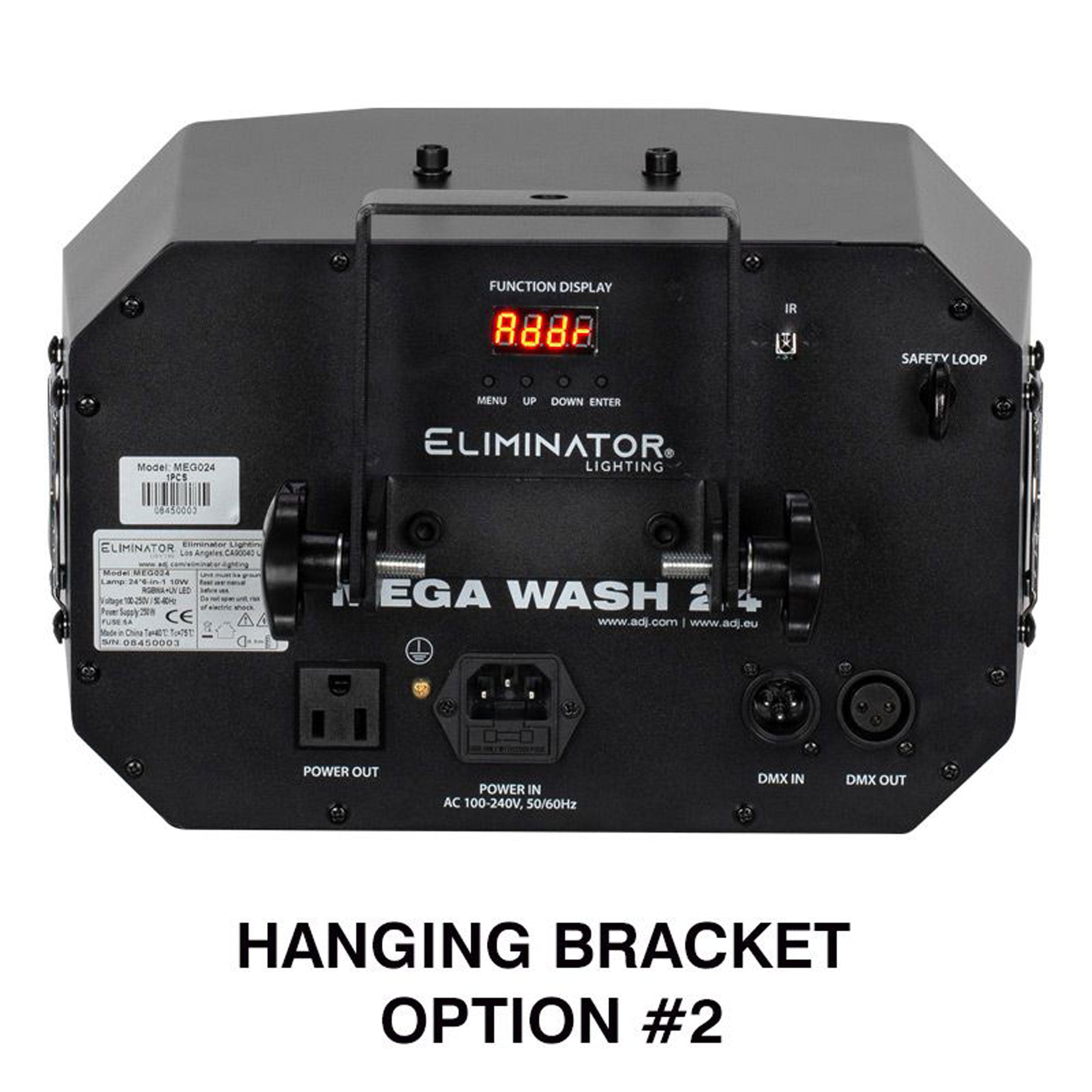 Eliminator Lighting Mega Wash 24 RGBWA+UV LED Wash Light Fixture with Effects