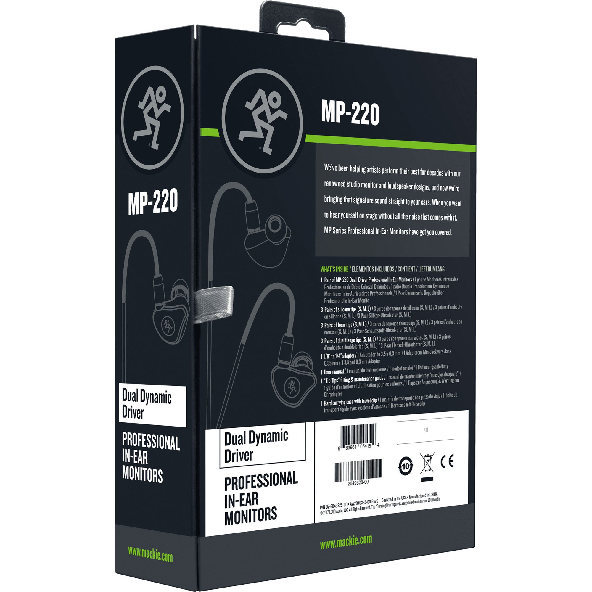 Mackie MP-220 Professional In-Ear Monitors